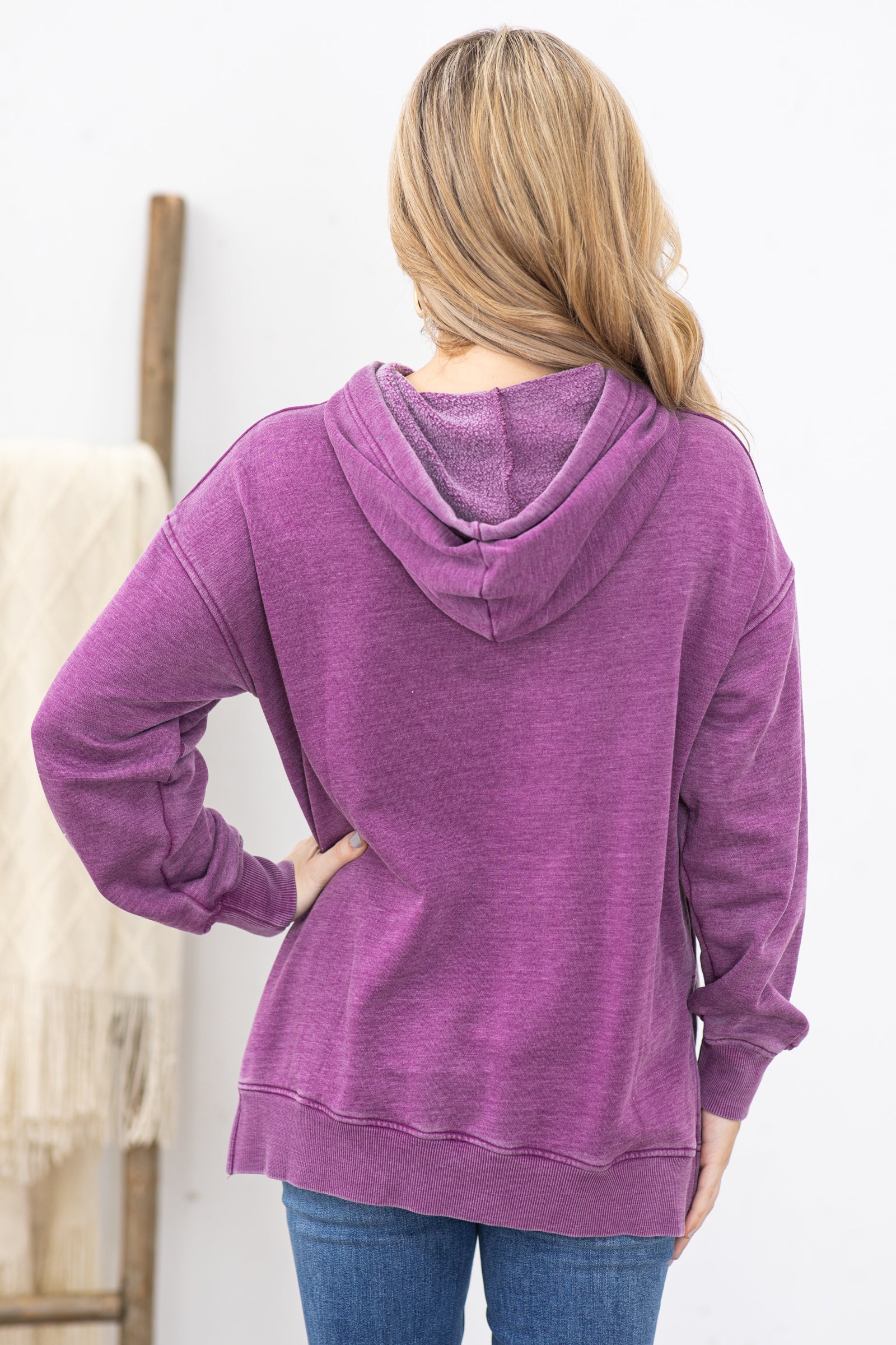 Lavender Haze Pigment Fleece Sweatshirt