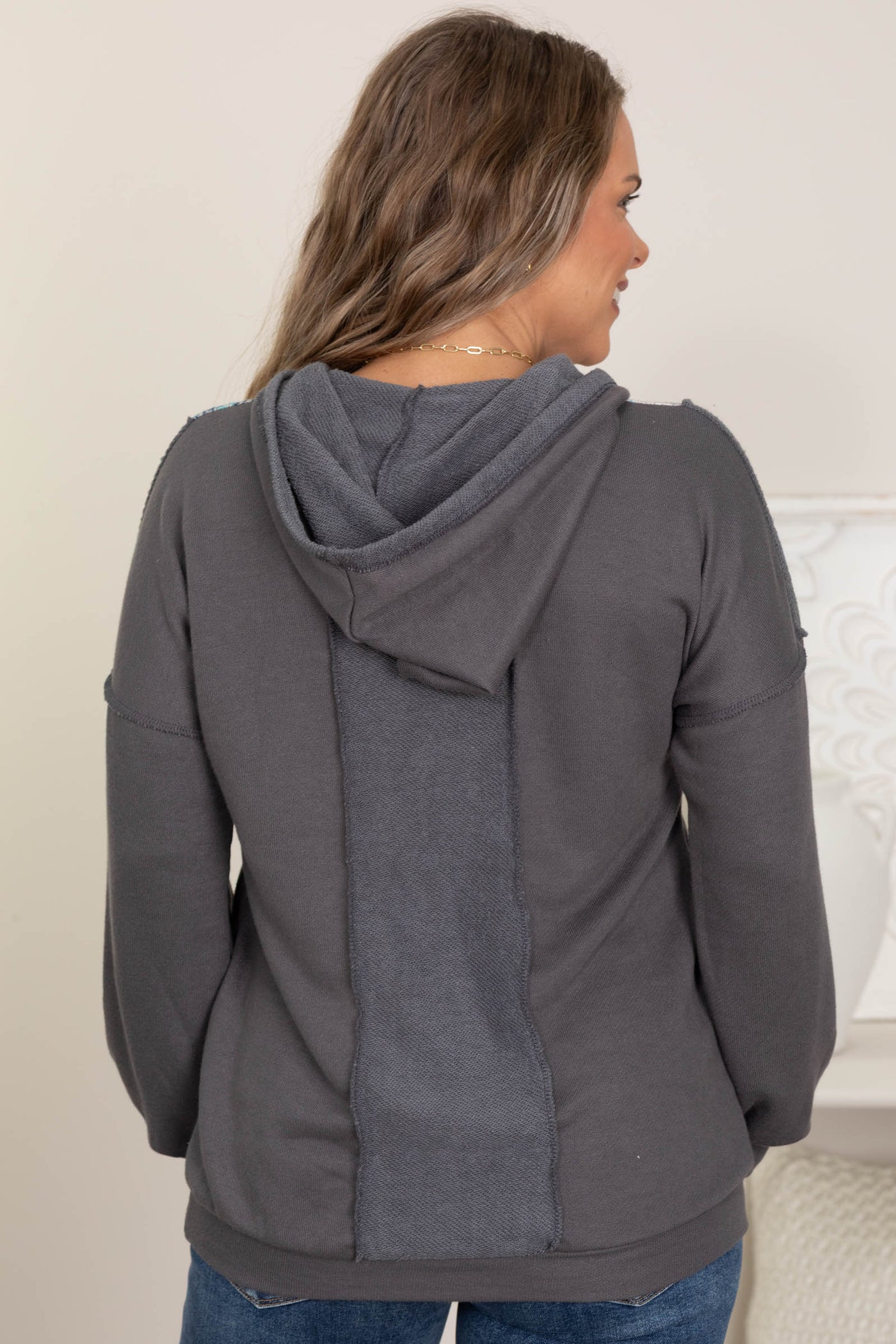 Multicolor Hooded Knit Top