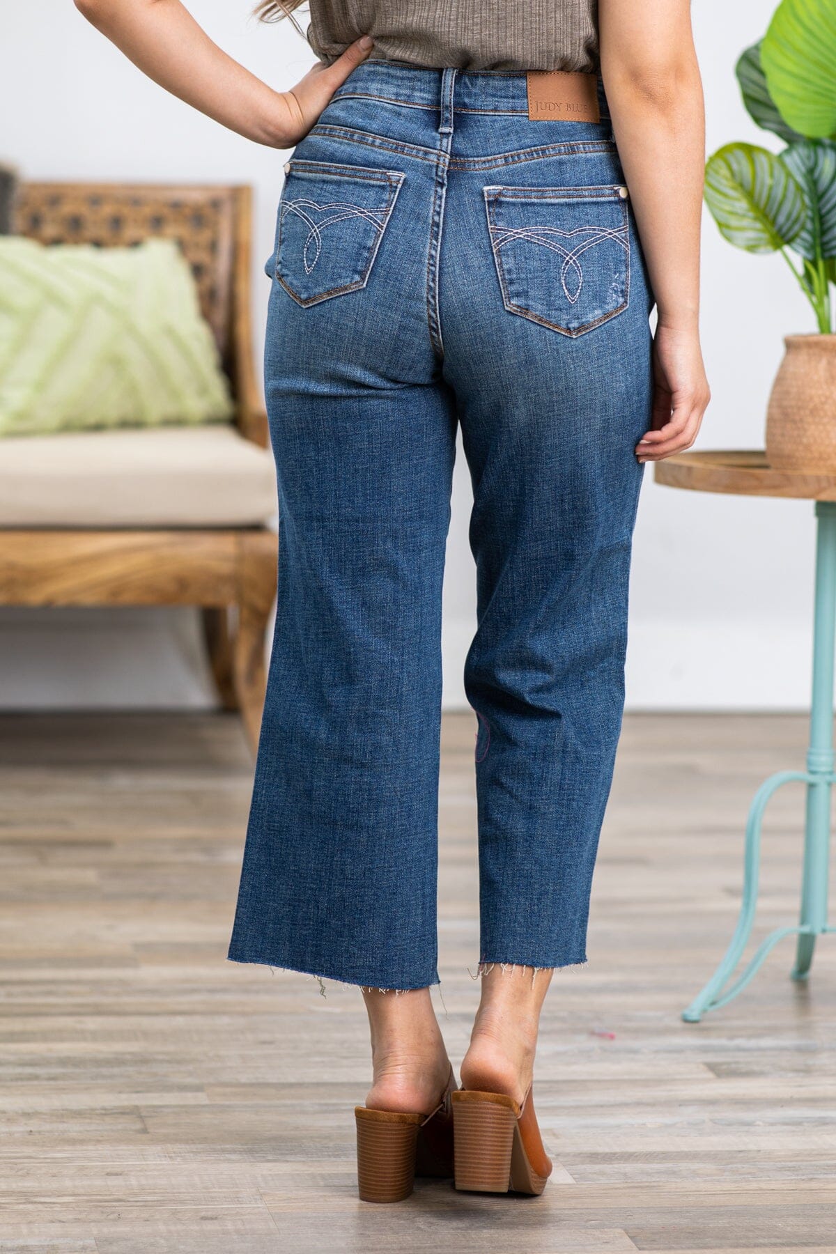 Cropped blue jeans Clearance