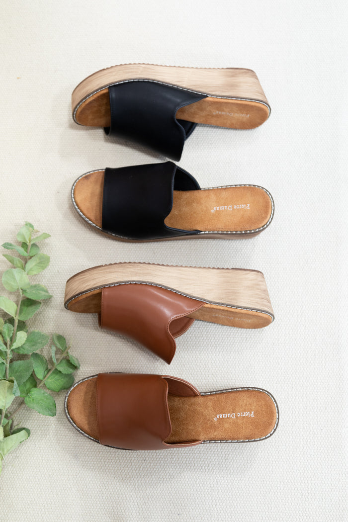 Slip On Faux Leather Wedges · Filly Flair