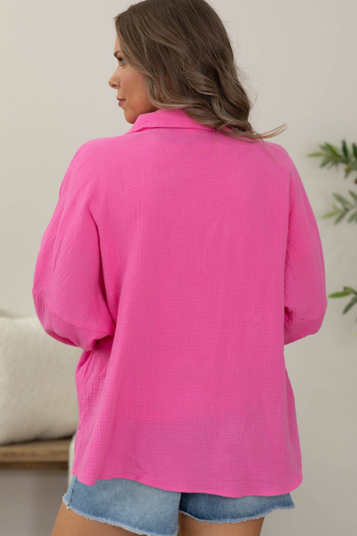 Gauzy Button Down Tops