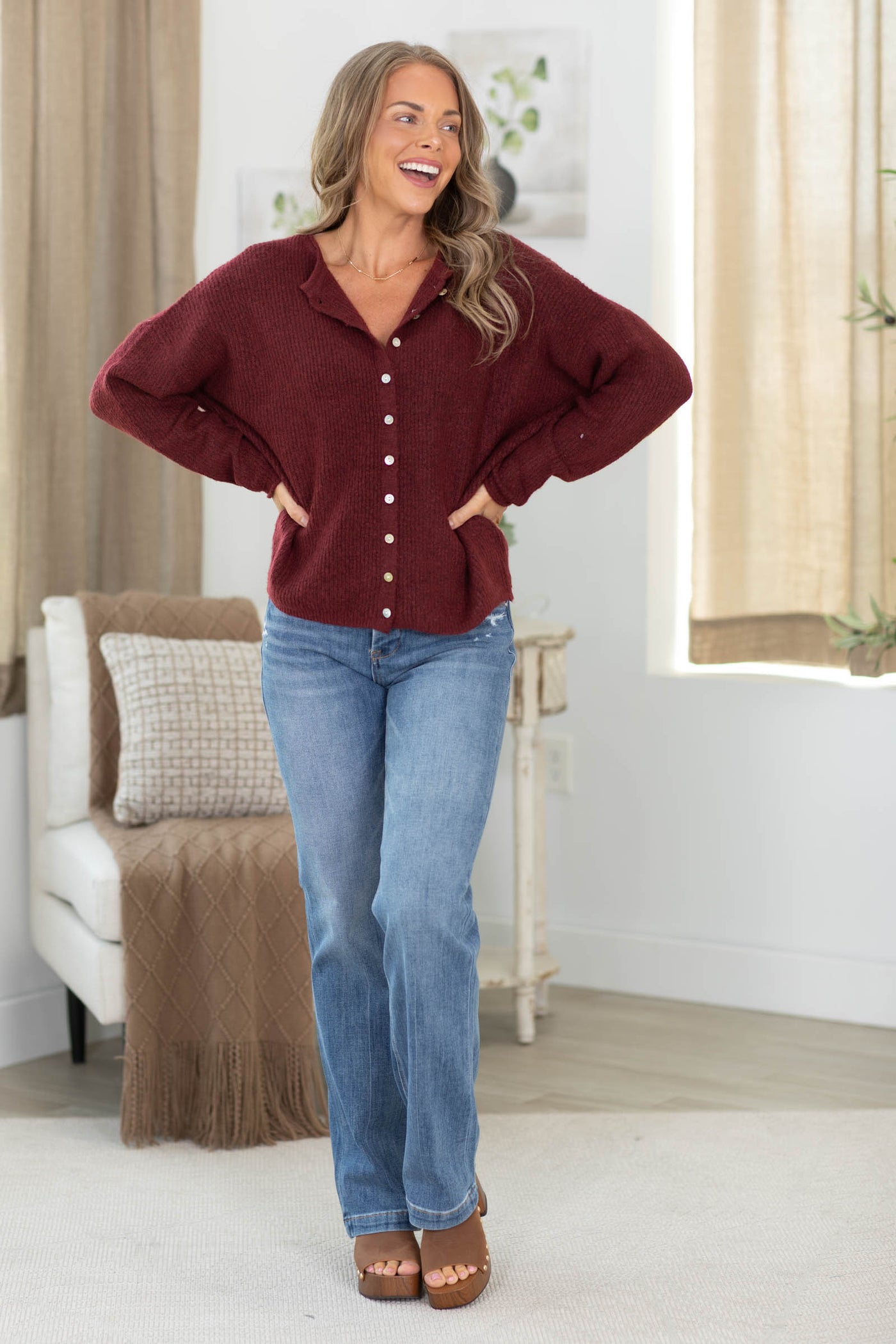 Staccato Button Down Sweater Cardigan