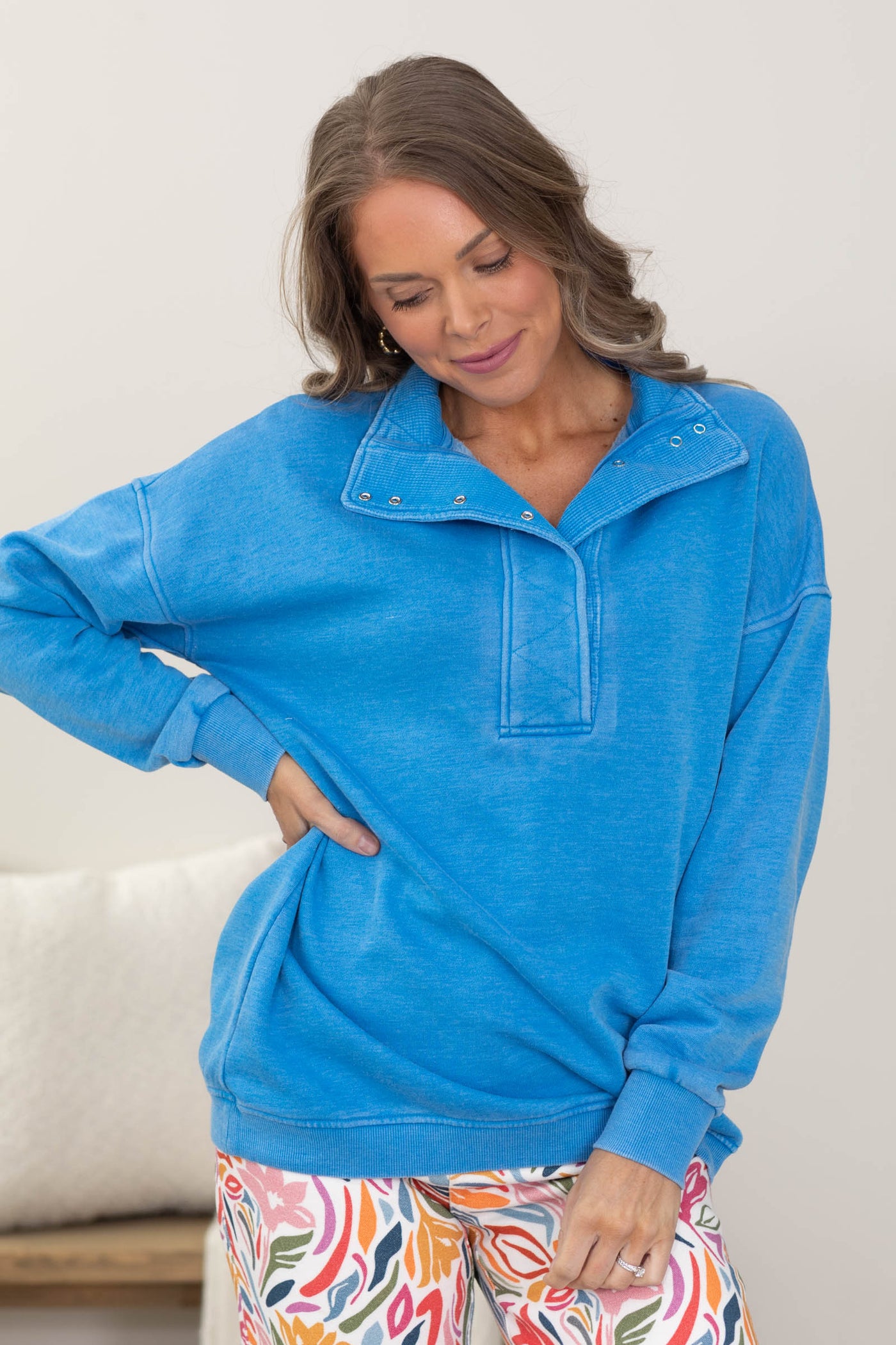 Snap It Up Pullover by Filly Flair