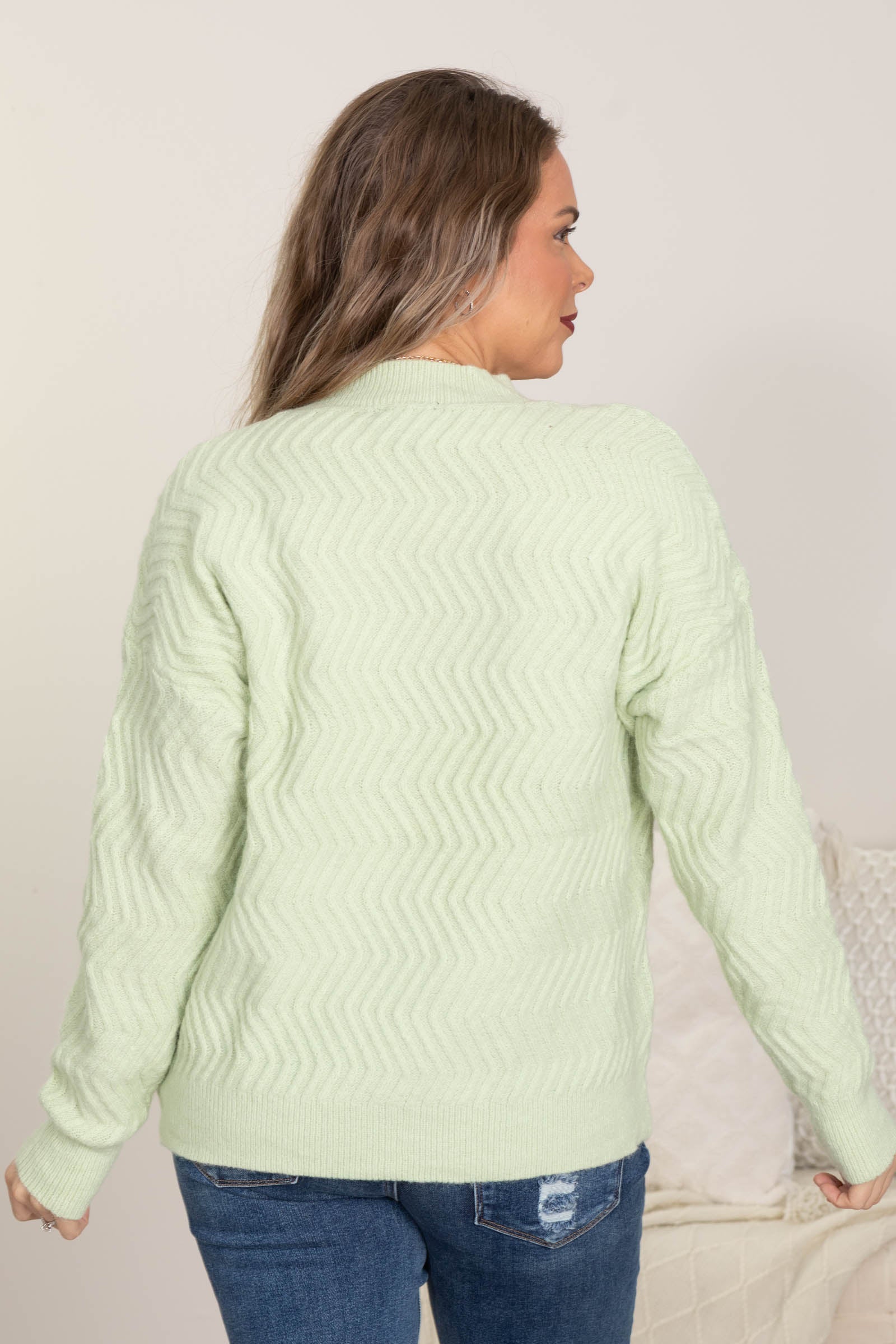 ZigZag Textured Dolman Knit Sweater · Filly Flair