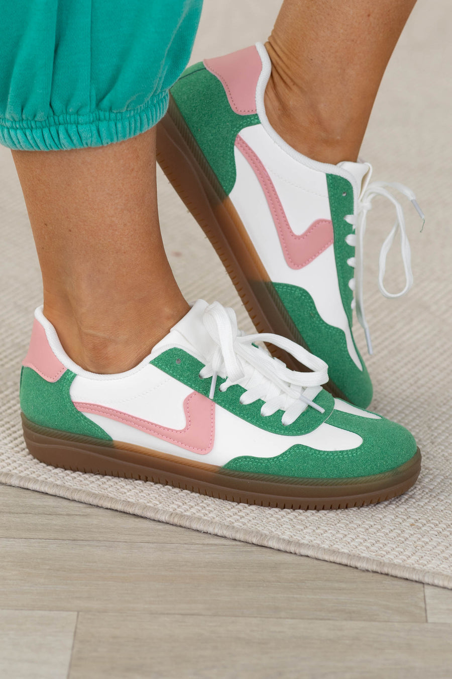 Suede Lace Up Sneakers