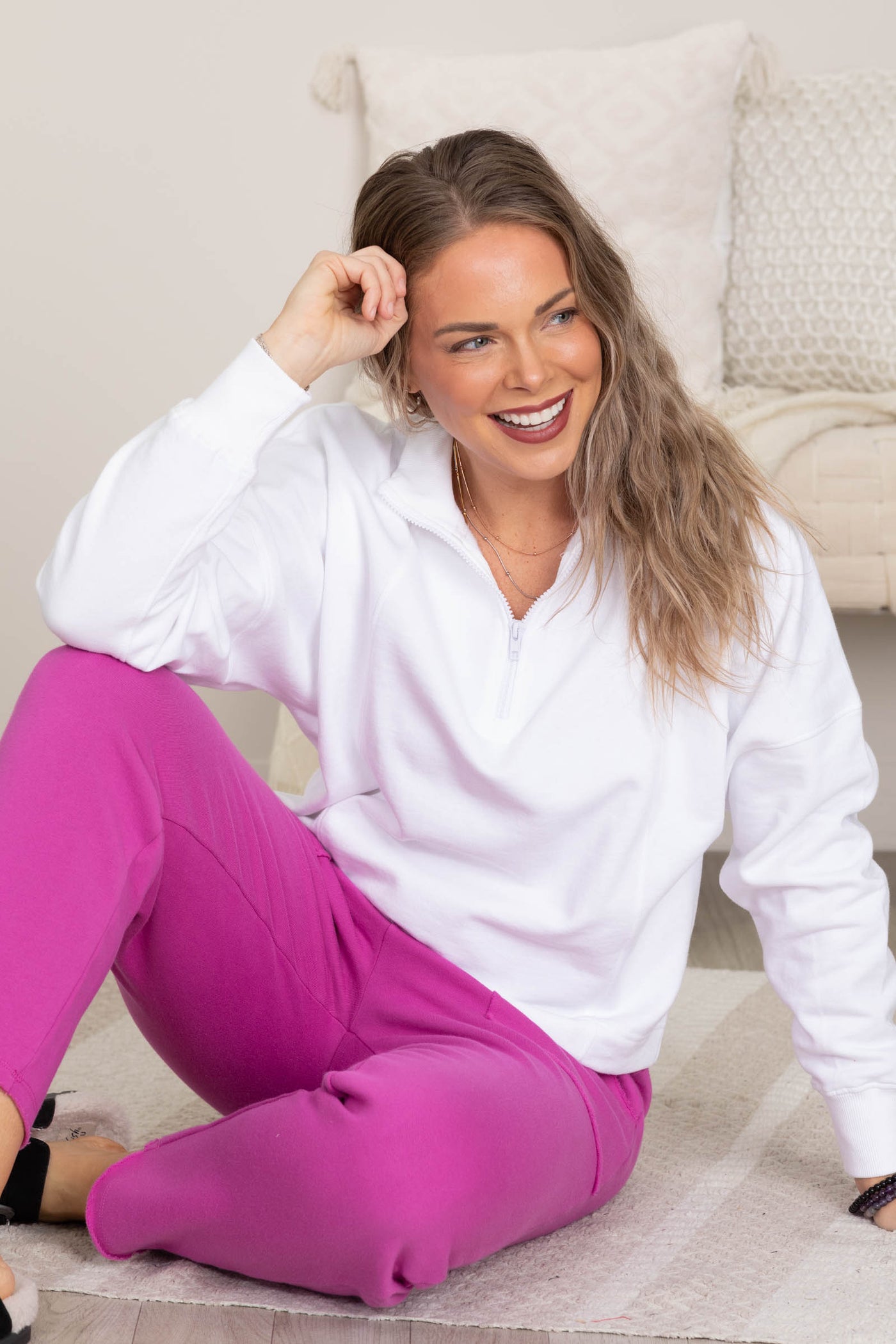 Plush Half-Zip Fleece Pullover