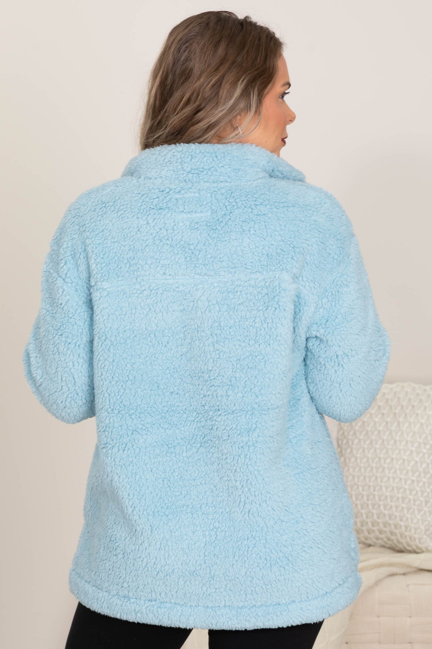 Cozy Days Sherpa Pullovers With Snaps