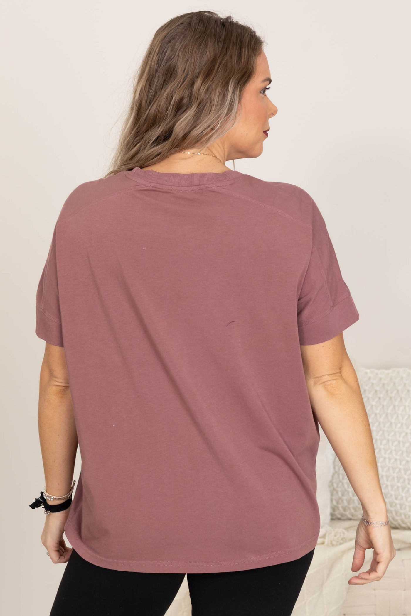 Mauve Boyfriend Fit Tee