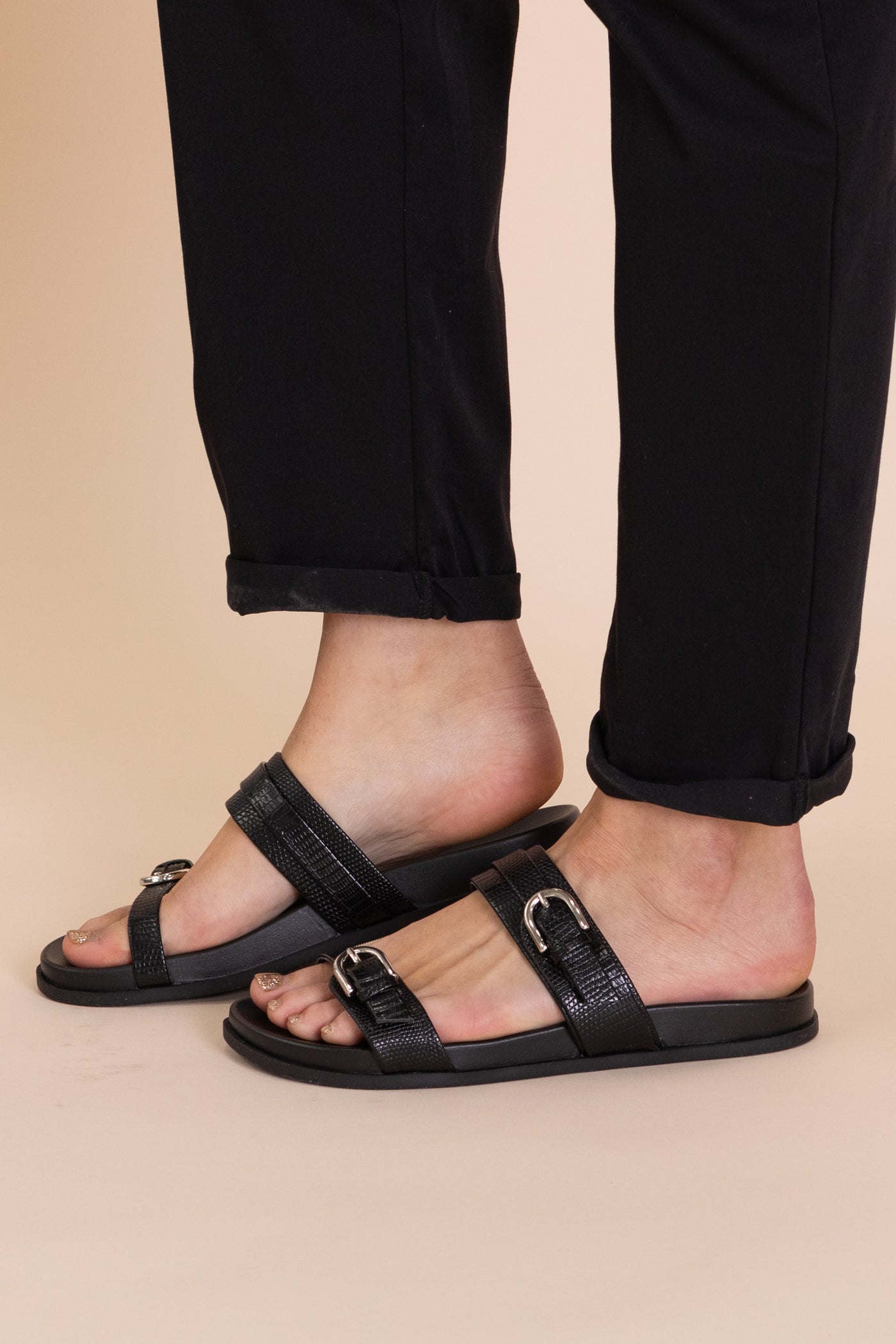 Casual Double Buckle Strap Sandals