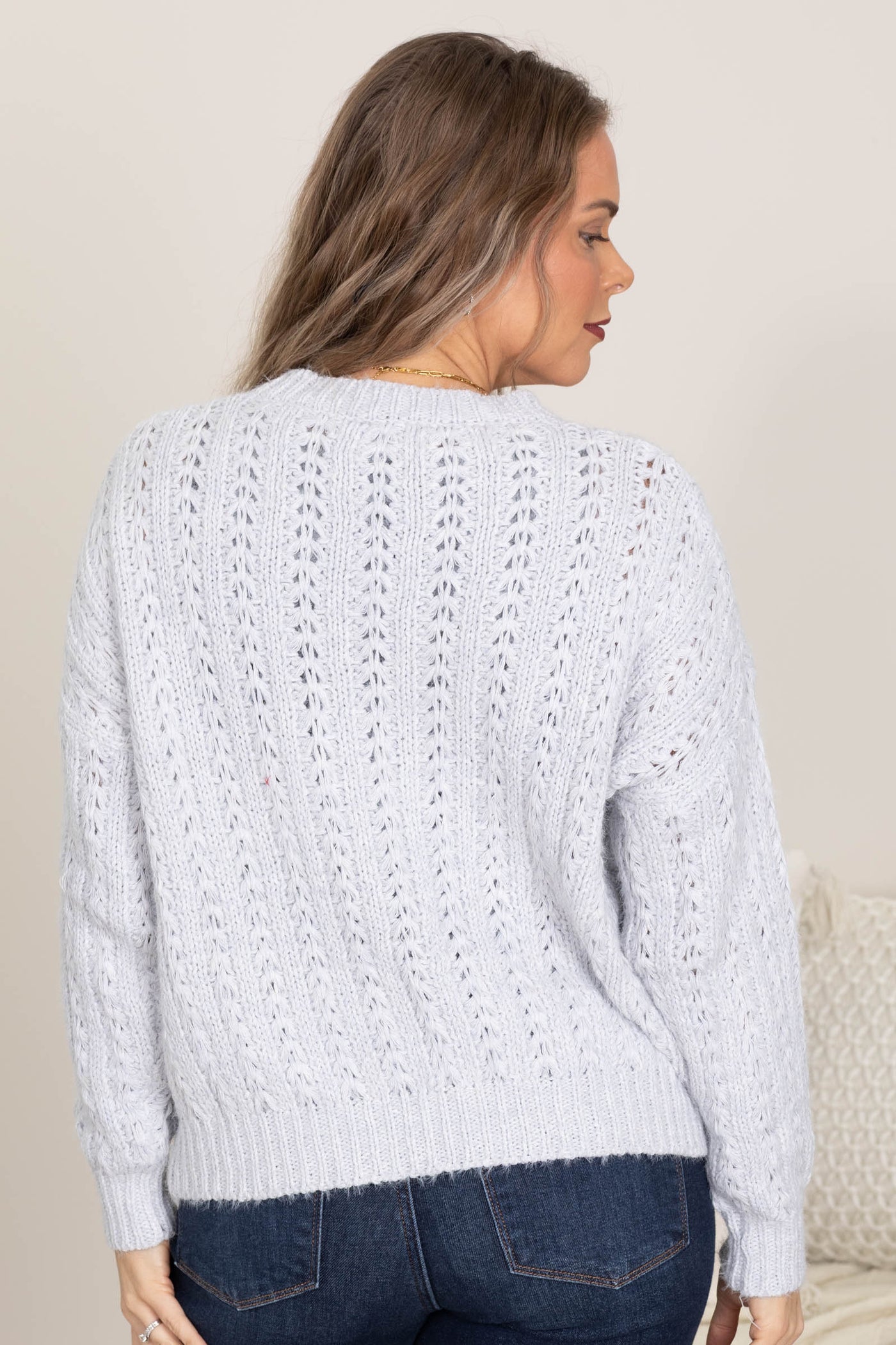 Soft And Cozy Knit Sweaters With Ribbed Hem