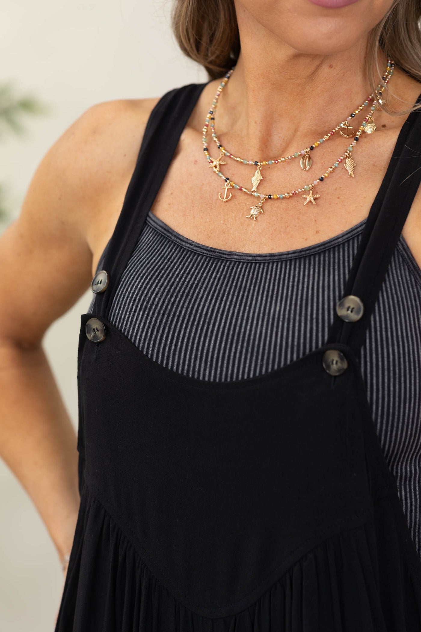Woven Rayon Overalls With Pockets
