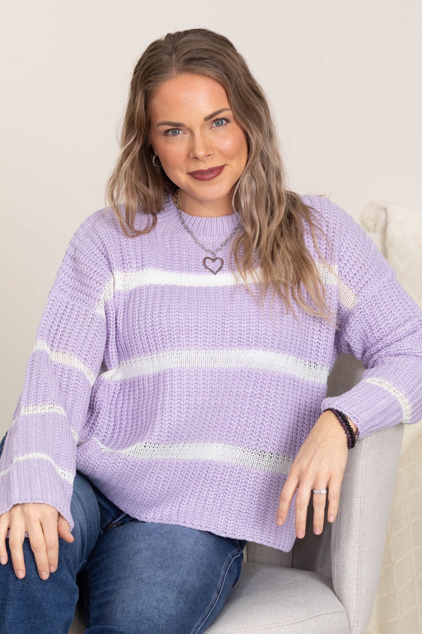 Comfort Crewneck Striped Sweater