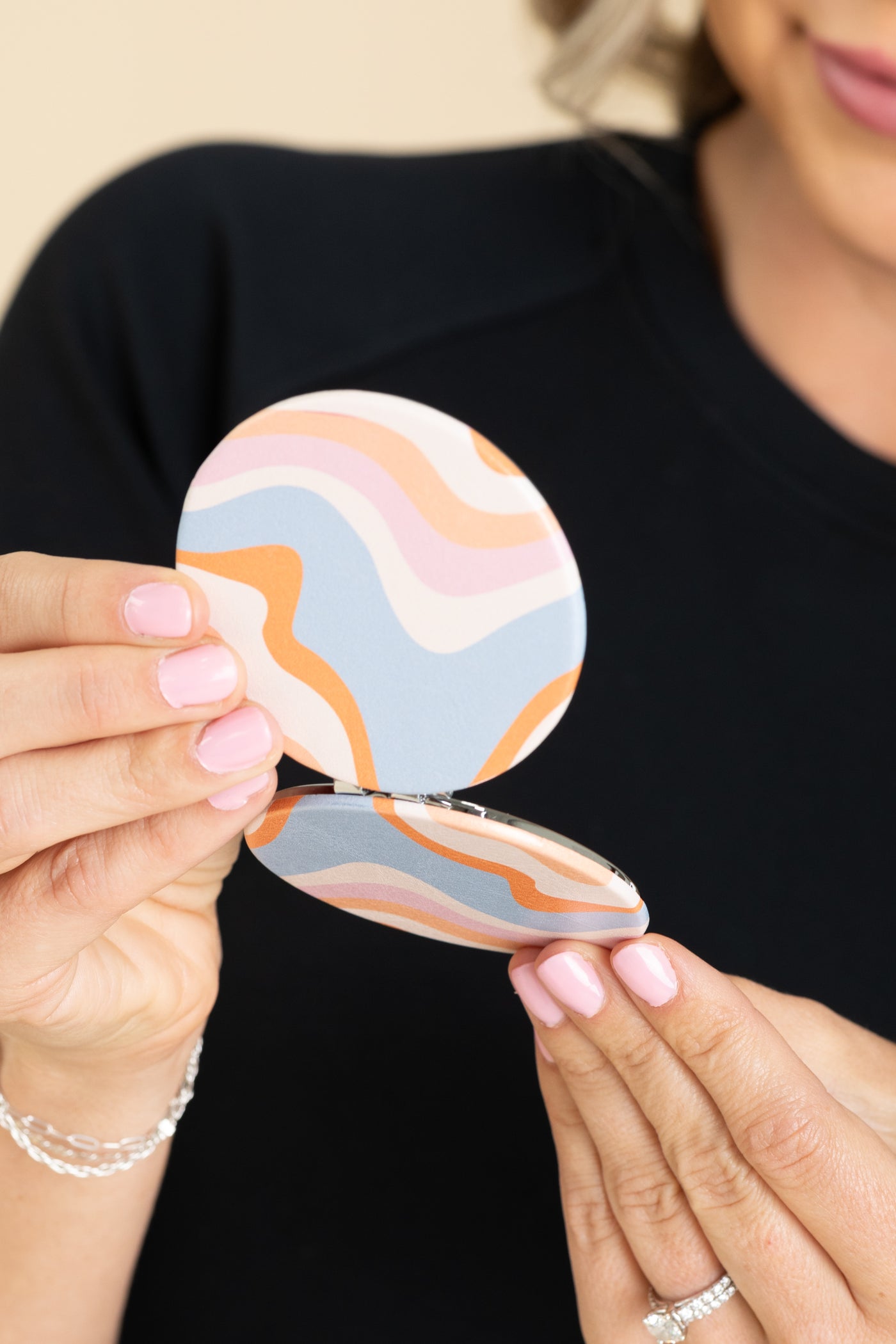 Print Compact Double Sided Mirror
