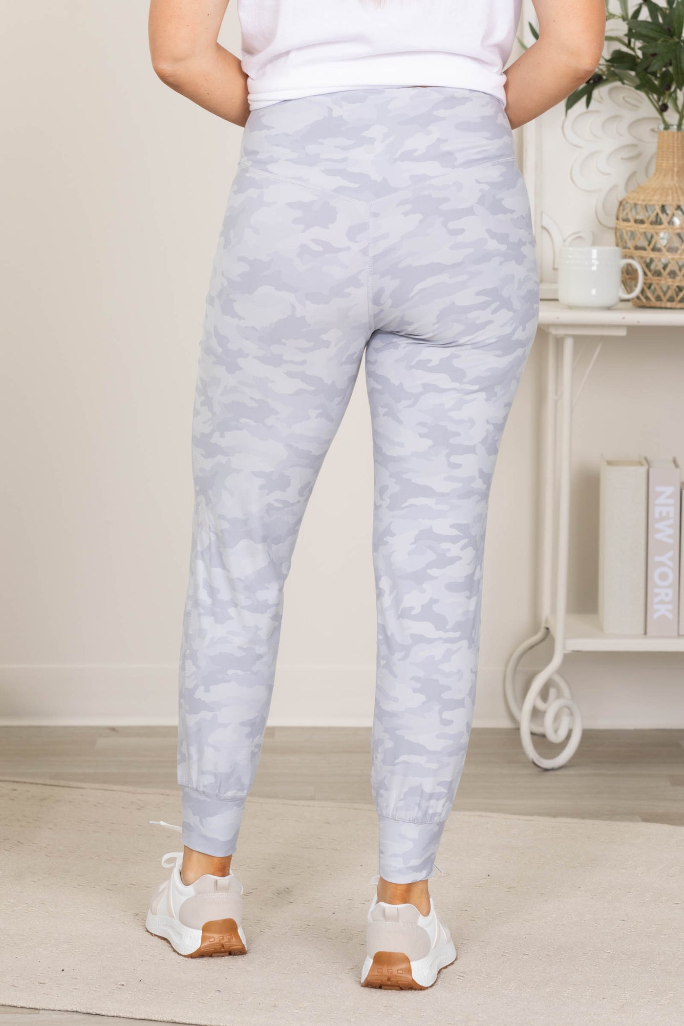 Grey Camo Slim Fit Active Joggers