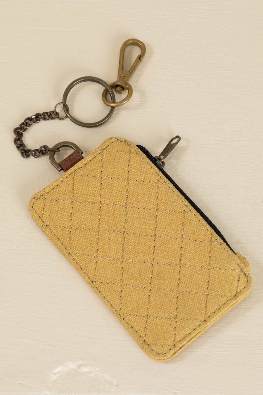 Sunny Up-Cycled Canvas ID Pouch