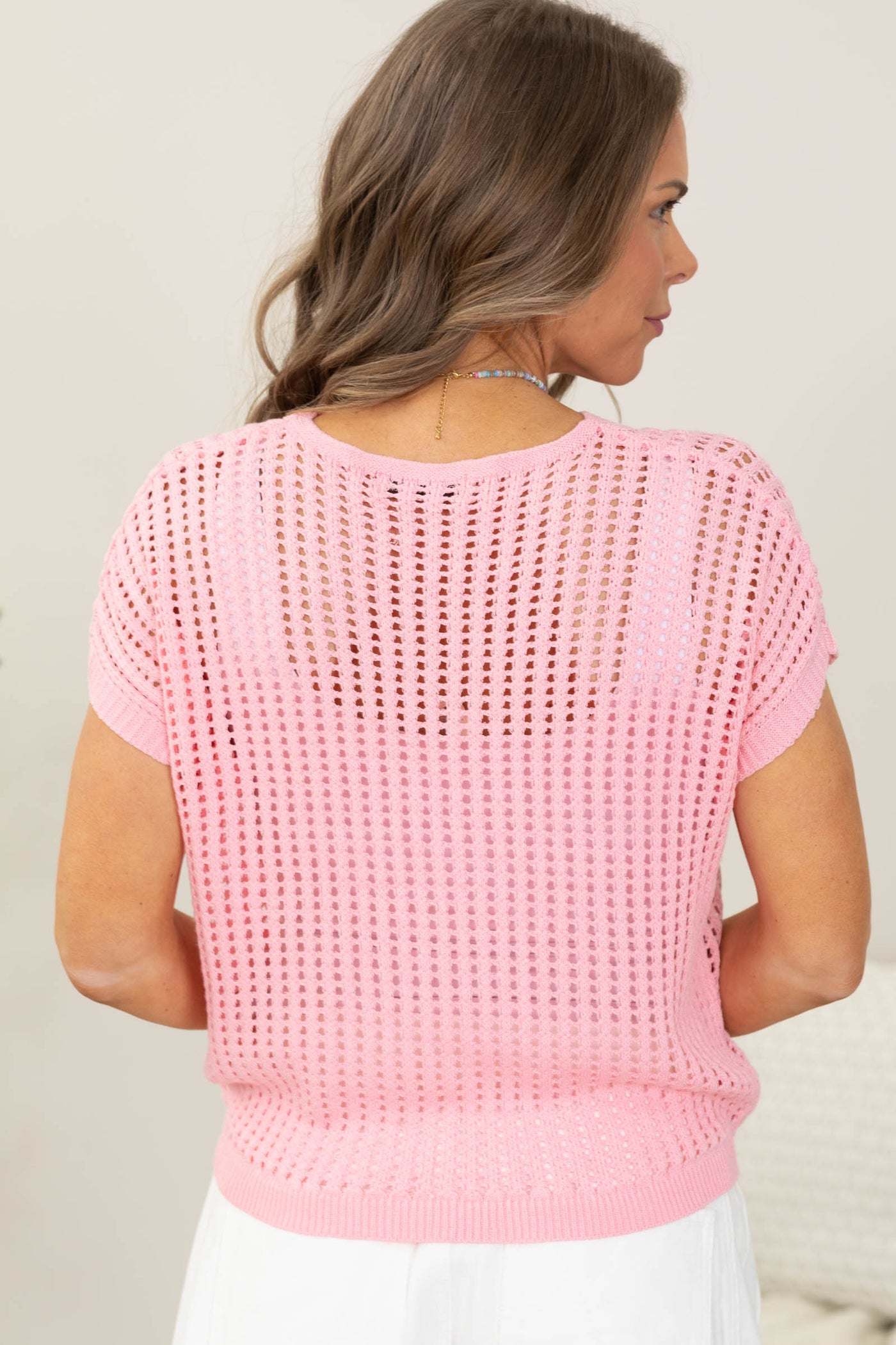 Crochet Knit Sheer Hollow Sweater