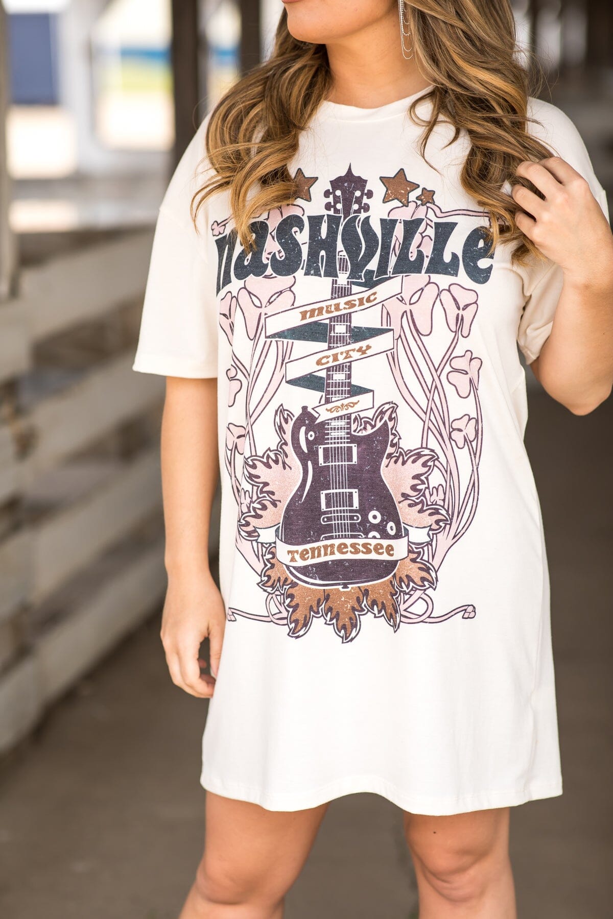 Ivory Nashville Graphic Dress - Filly Flair
