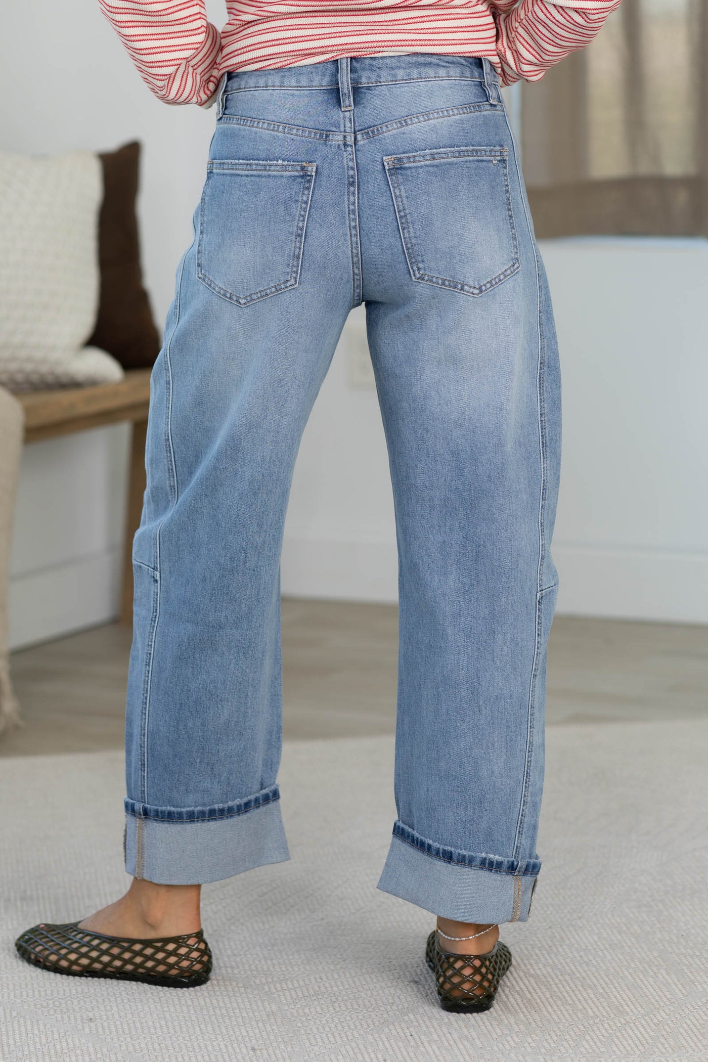 Mica Barrel Fit Jeans With Side Seam Detail