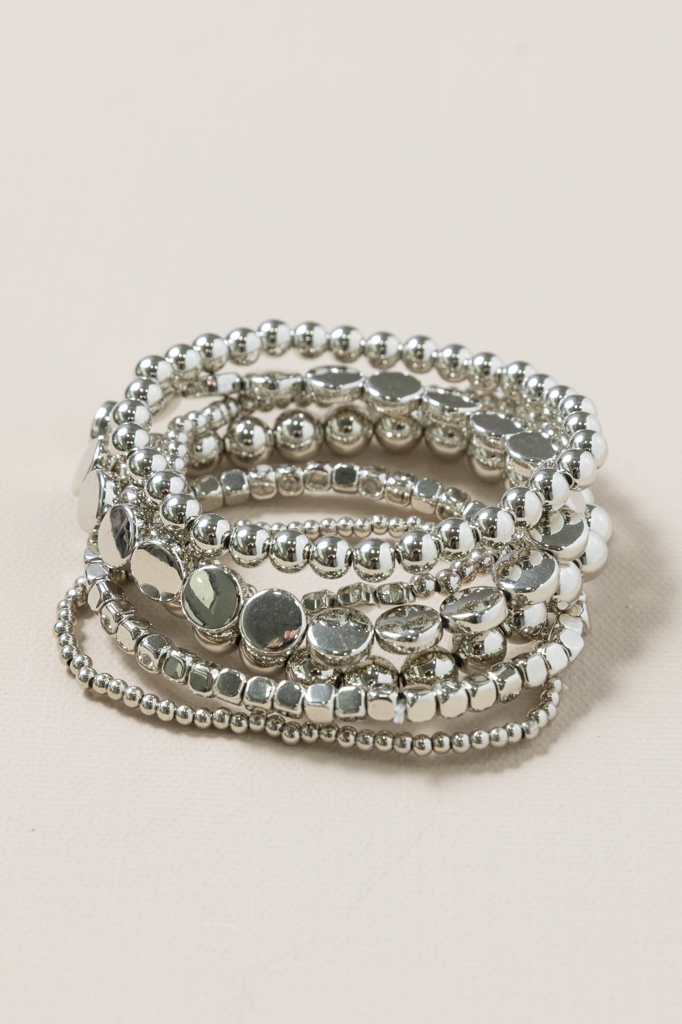 Multi Ball Bead Mix Stretchable Bracelets