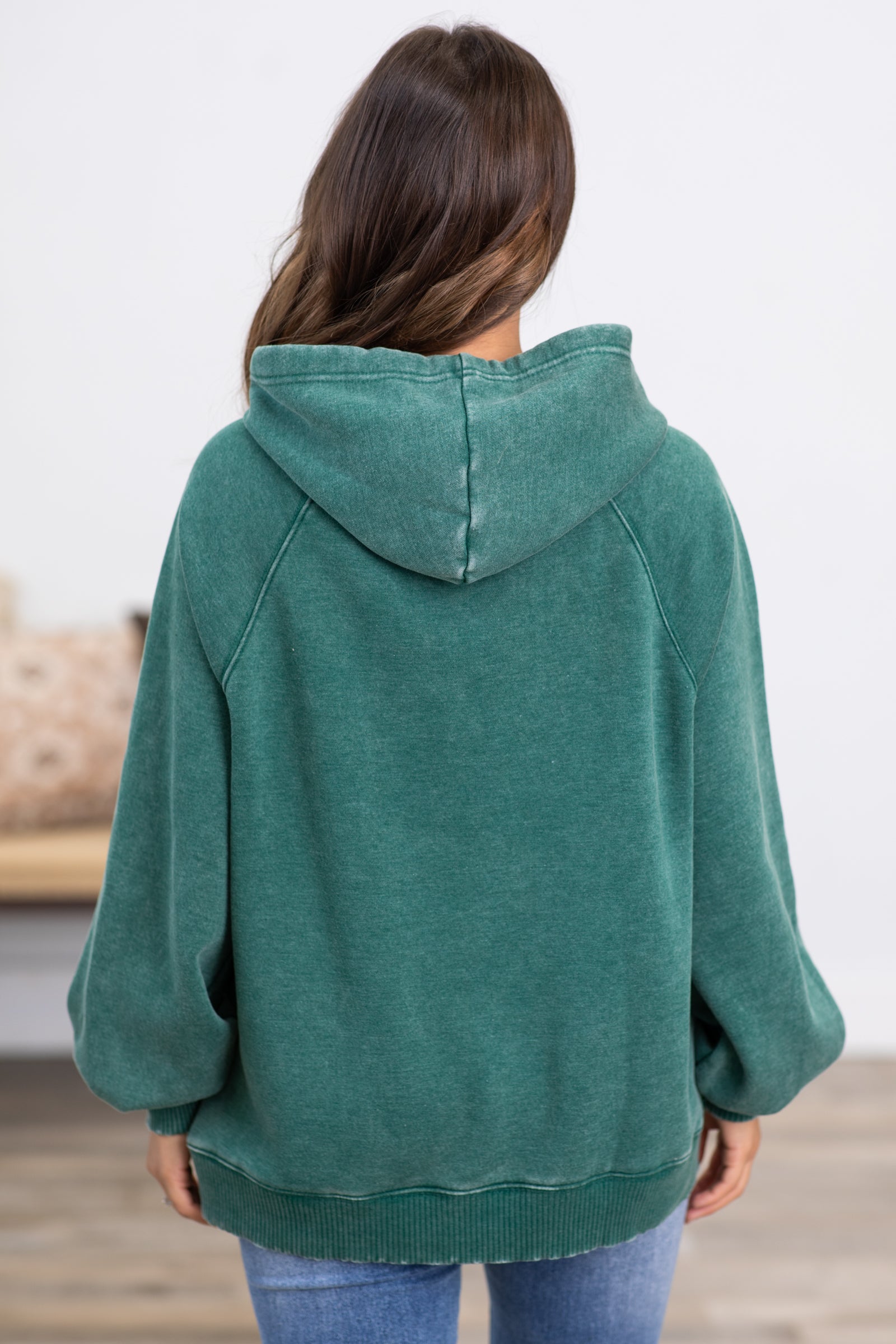 Emerald green hoodie women's Clearance