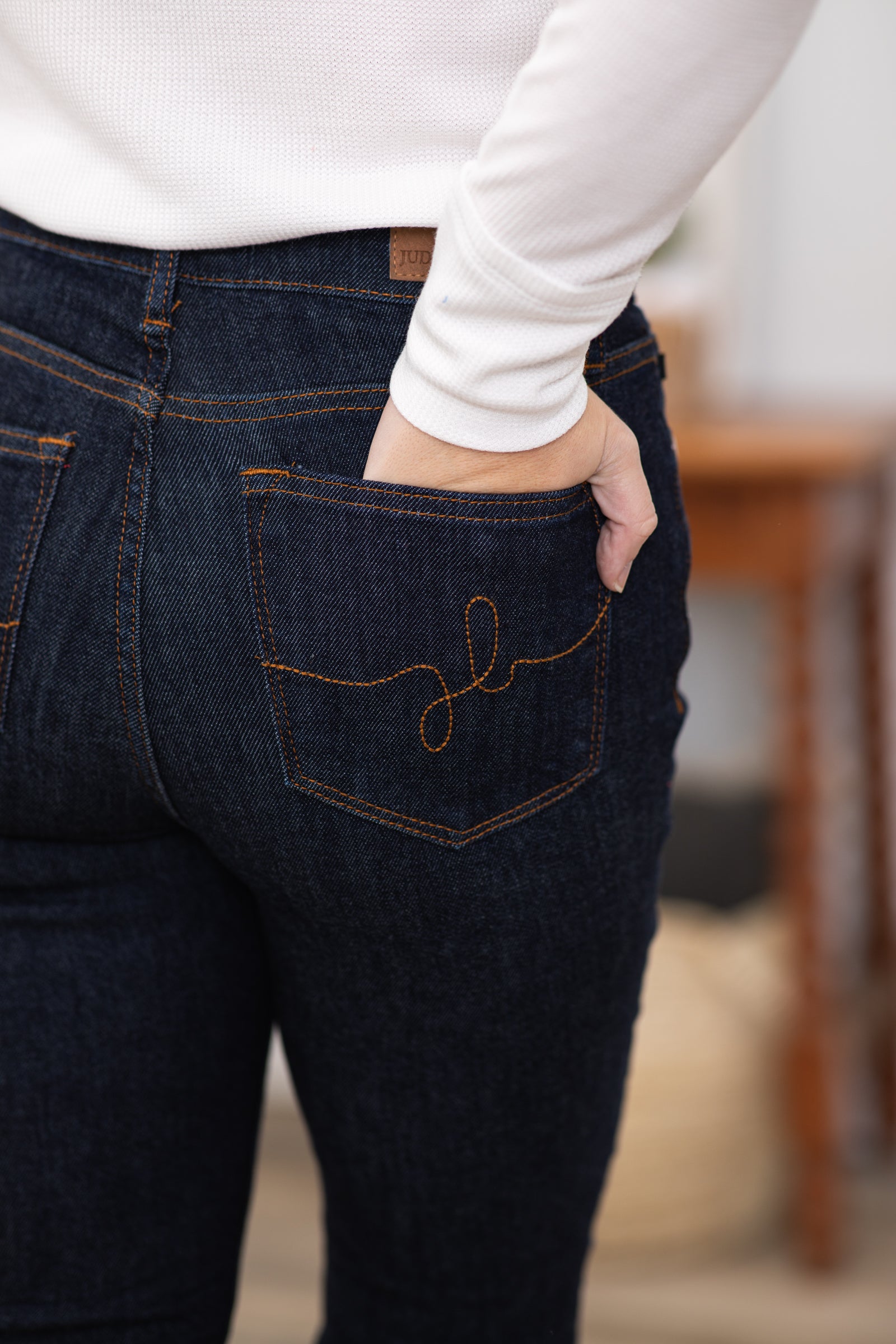 Judy Blue Back Pocket Embroidery Skinny Jeans