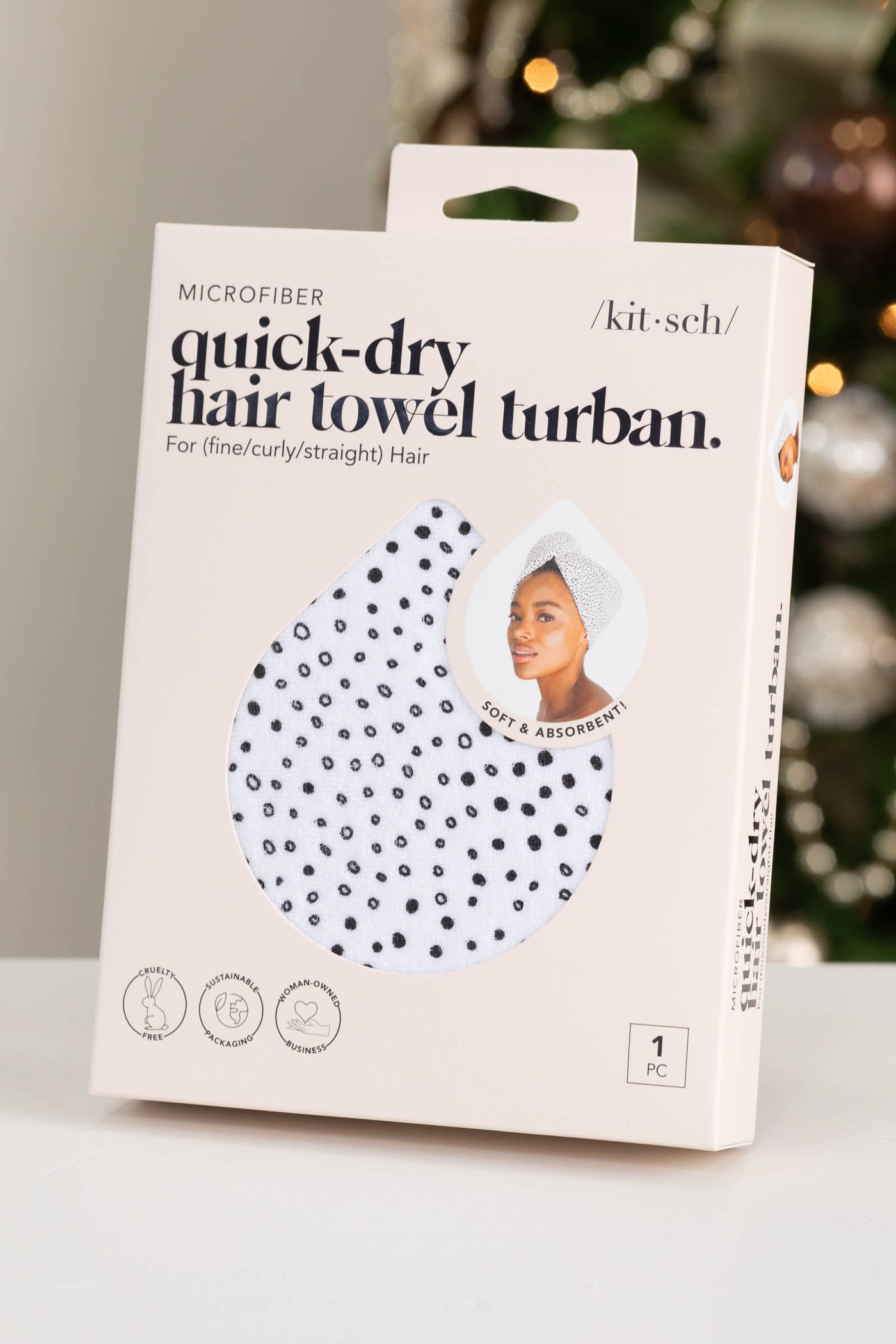 Dots Quick Drying Microfiber Hair Towel