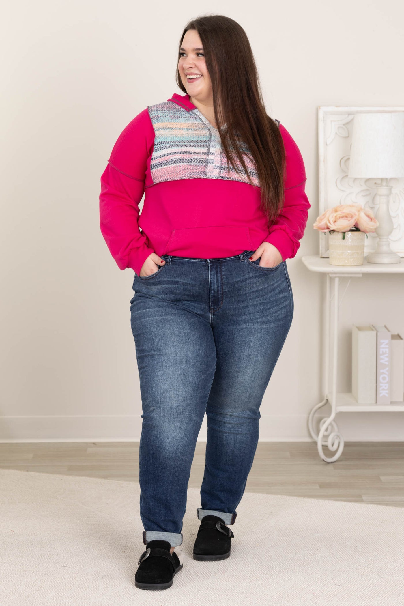 Judy Blue Dark Cuffed Slim Fit Jeans