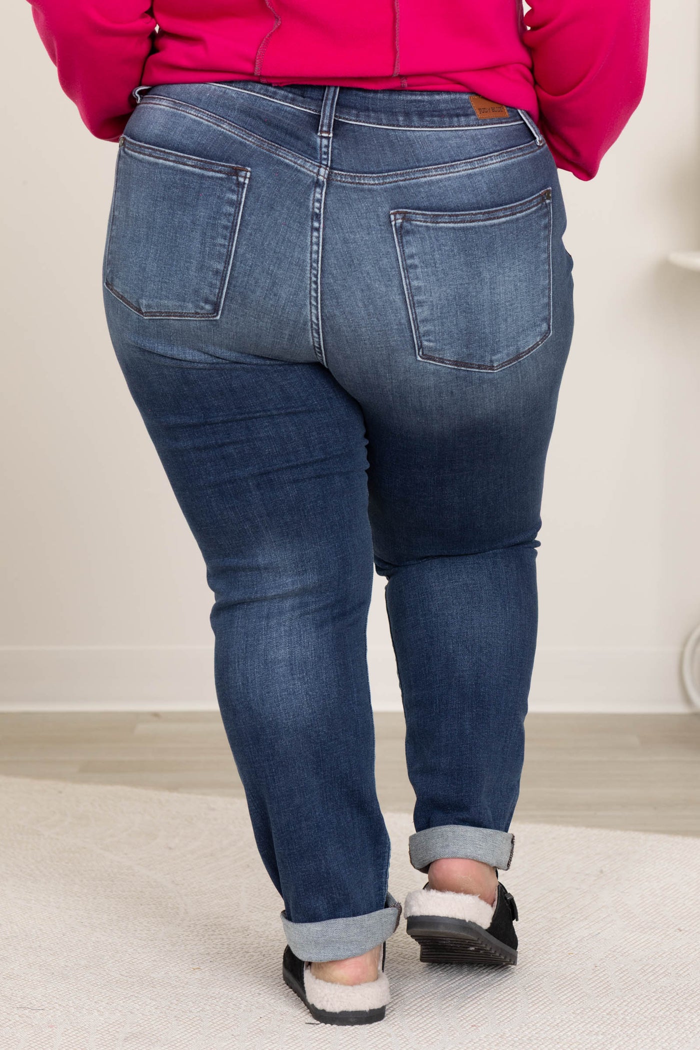 Judy Blue Dark Cuffed Slim Fit Jeans