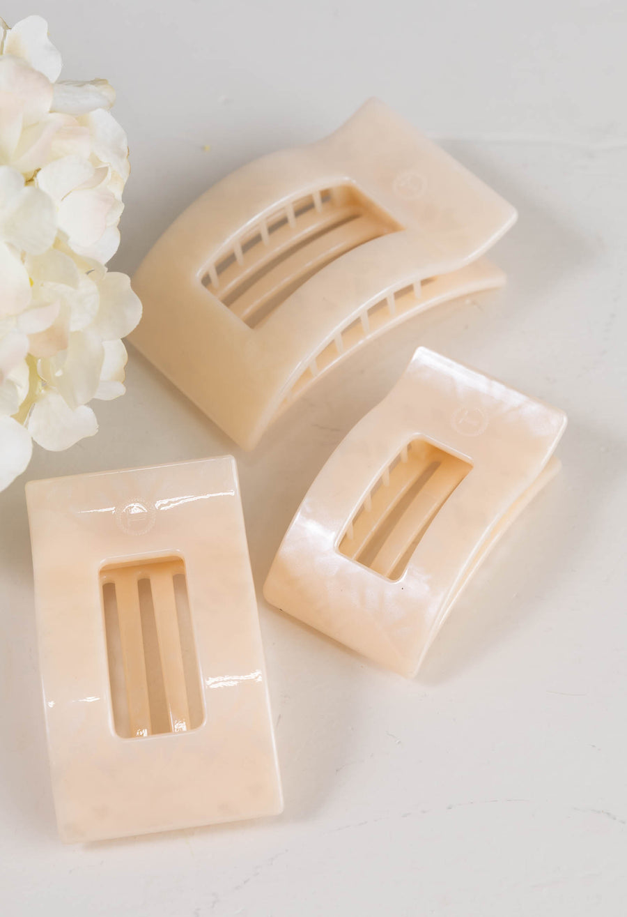 Soft Surf Flat Rectangle Hair Clip