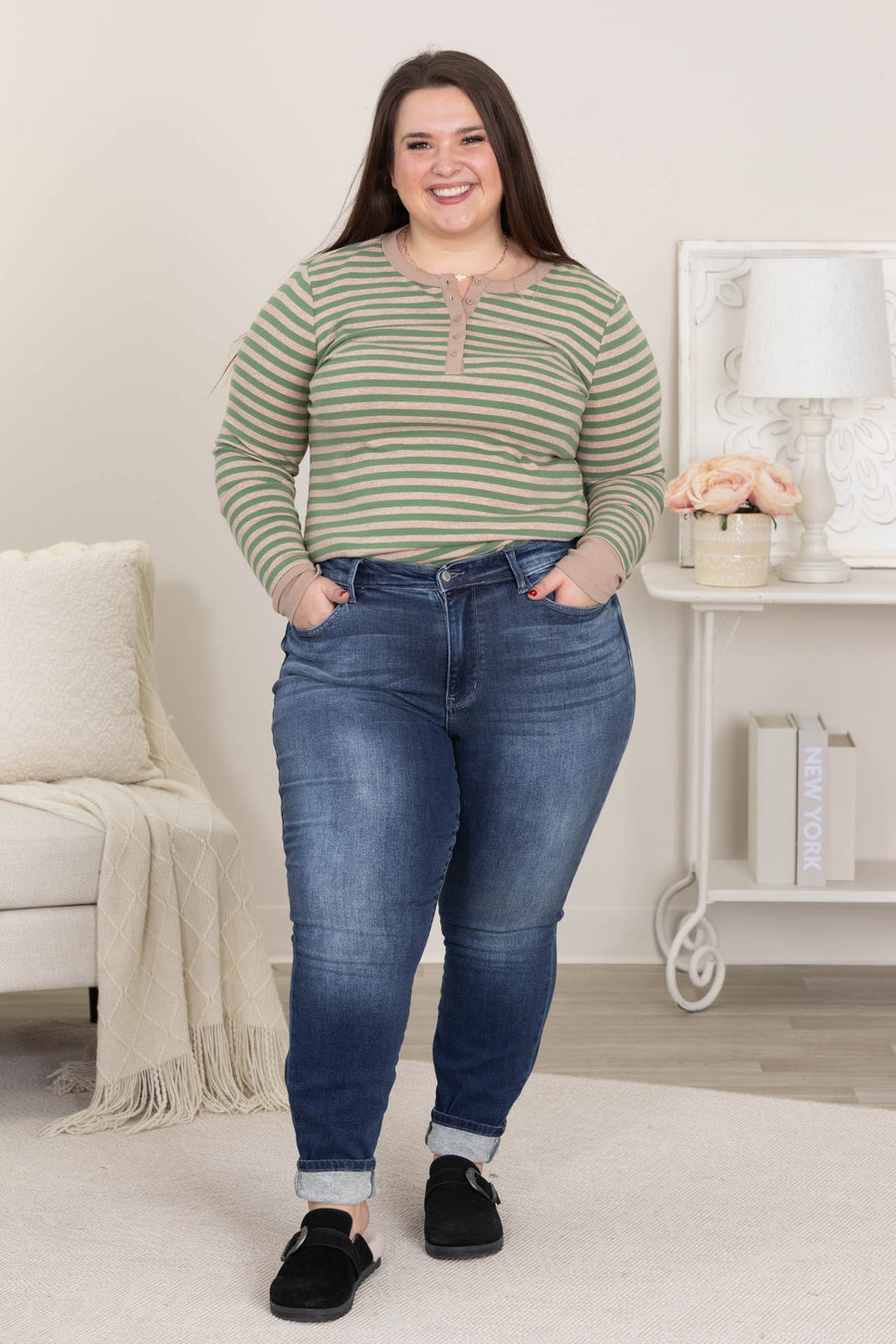 Judy Blue Dark Wash Thermal Skinny Jeans