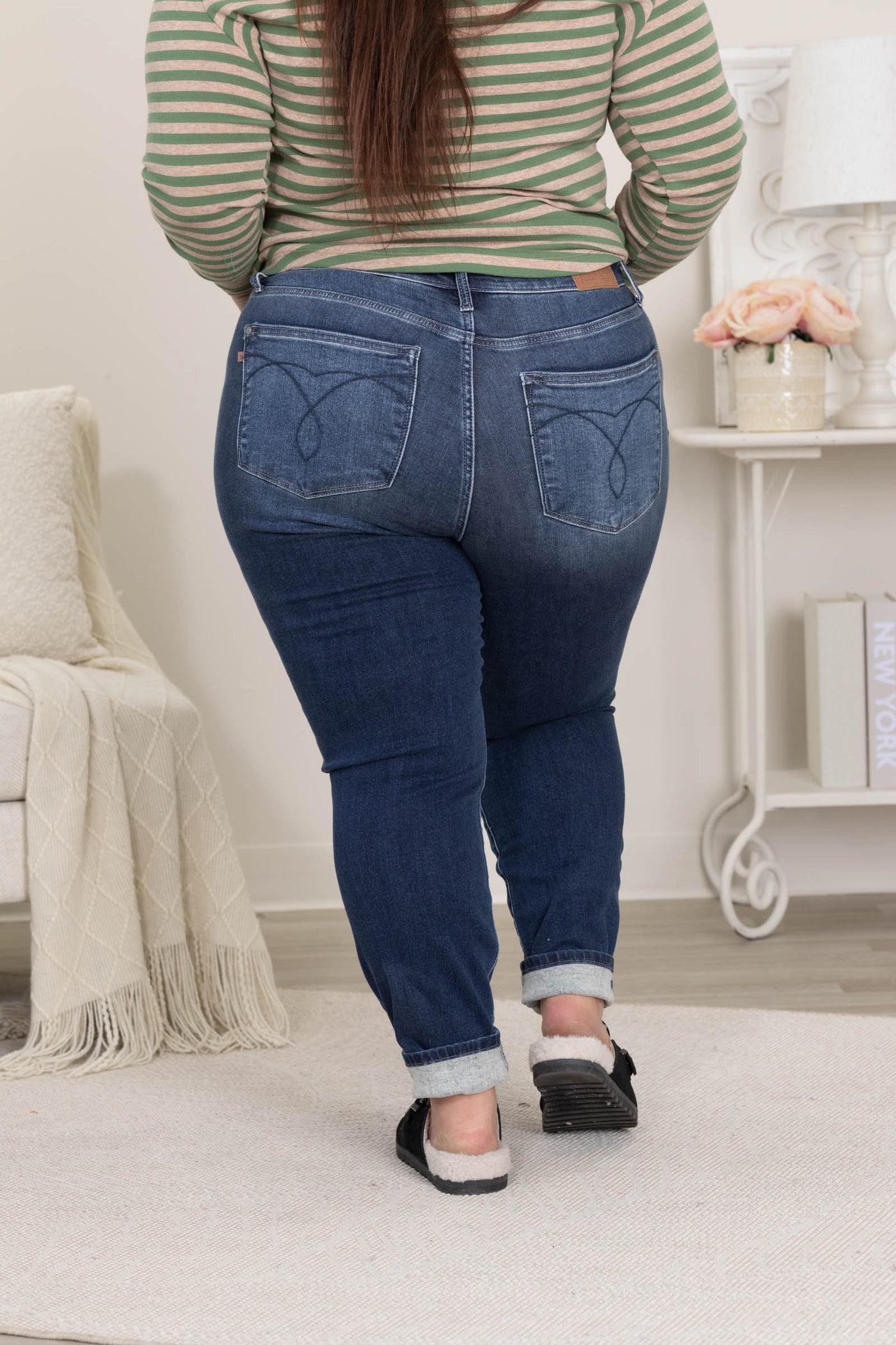 Judy Blue Dark Wash Thermal Skinny Jeans