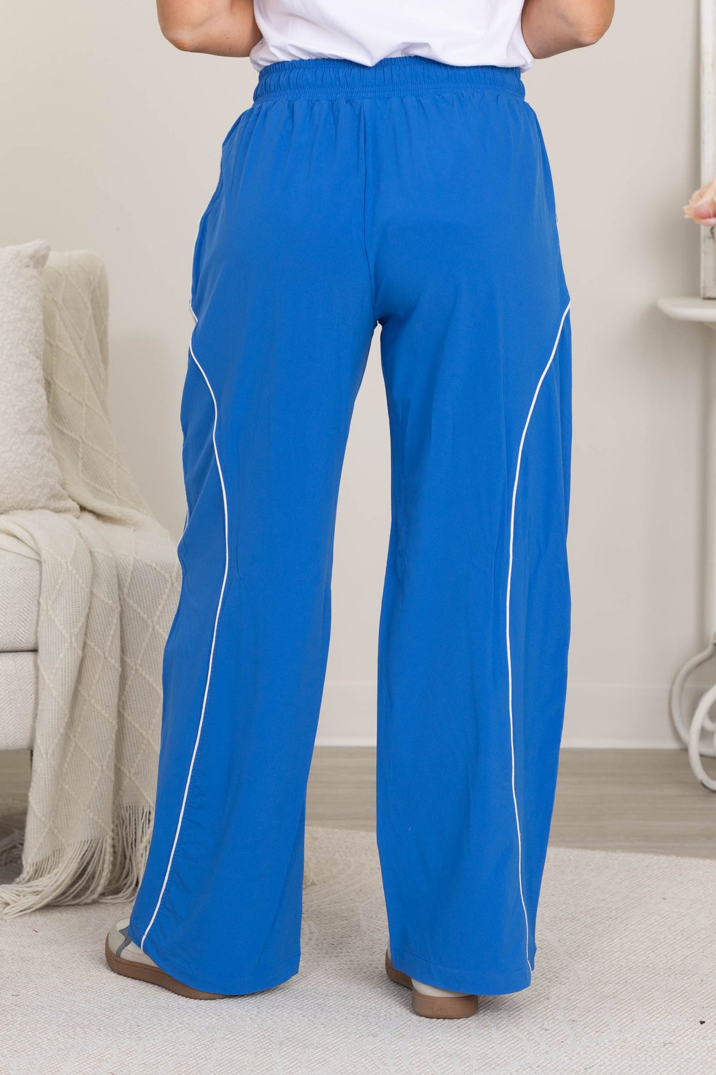 Curved Seam Detail Classic Track Pants