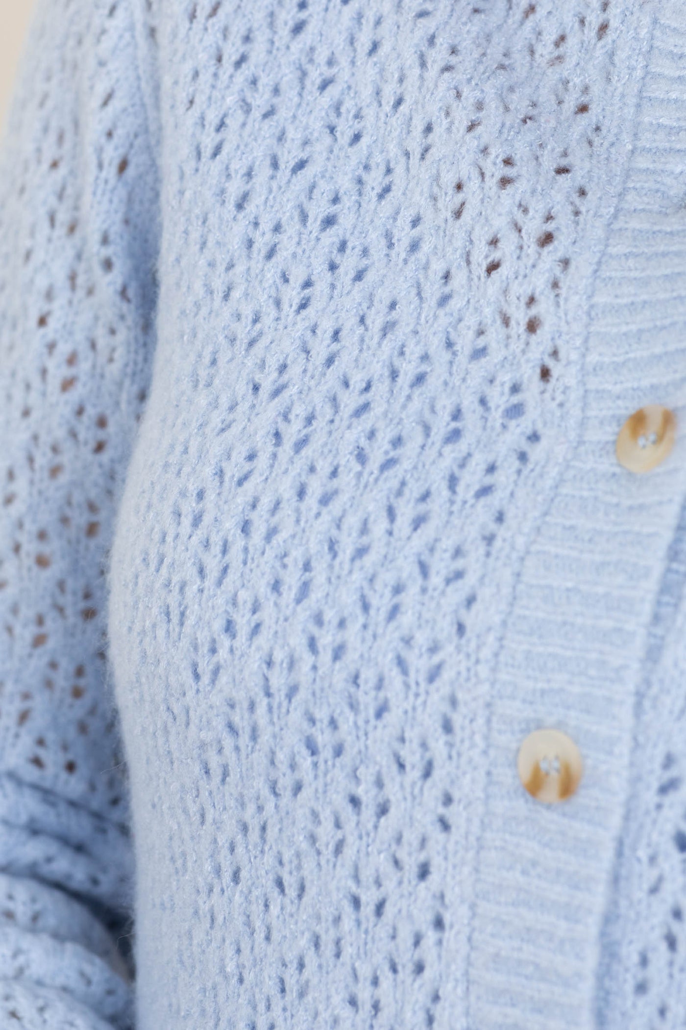 Eyelet Knit Pattern Button Down Cardigans