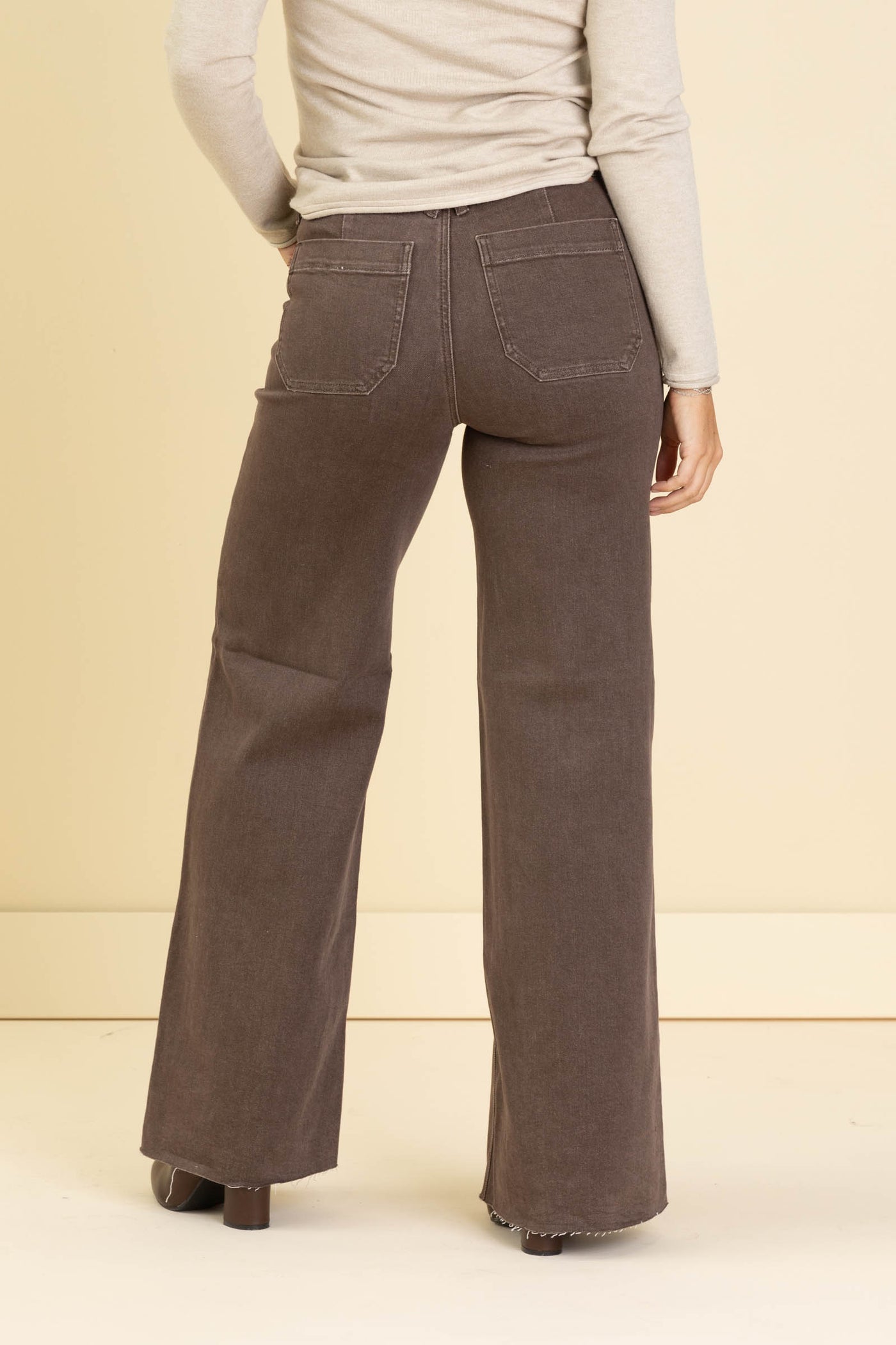 Judy Blue Brown Retro Wide Jeans