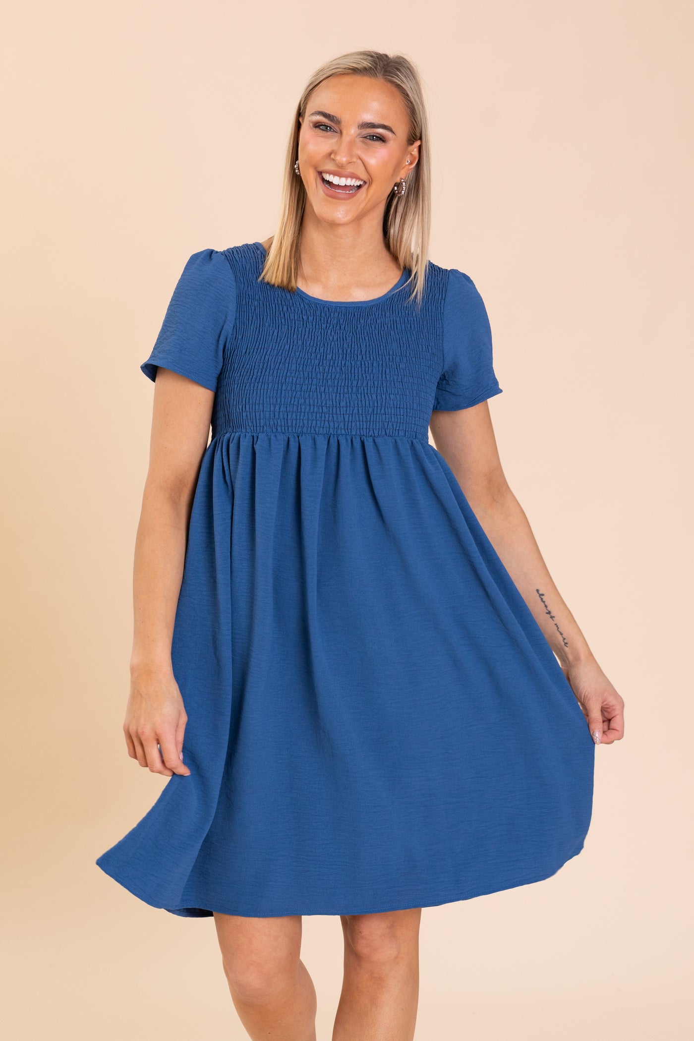 flowy smocked dress Floral Smocked Maxi Dress