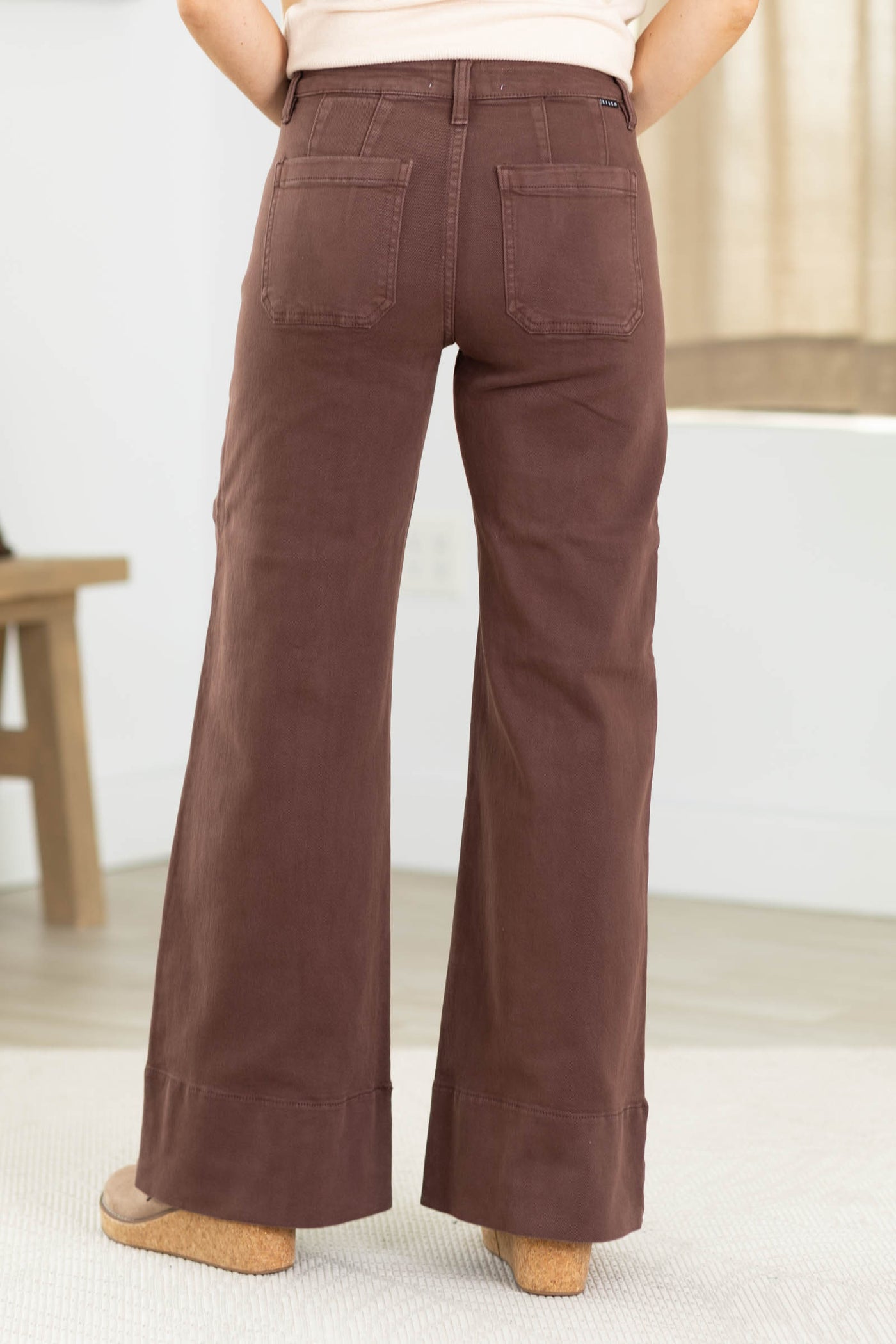 Risen Brown Tummy Control Mid Rise Jean