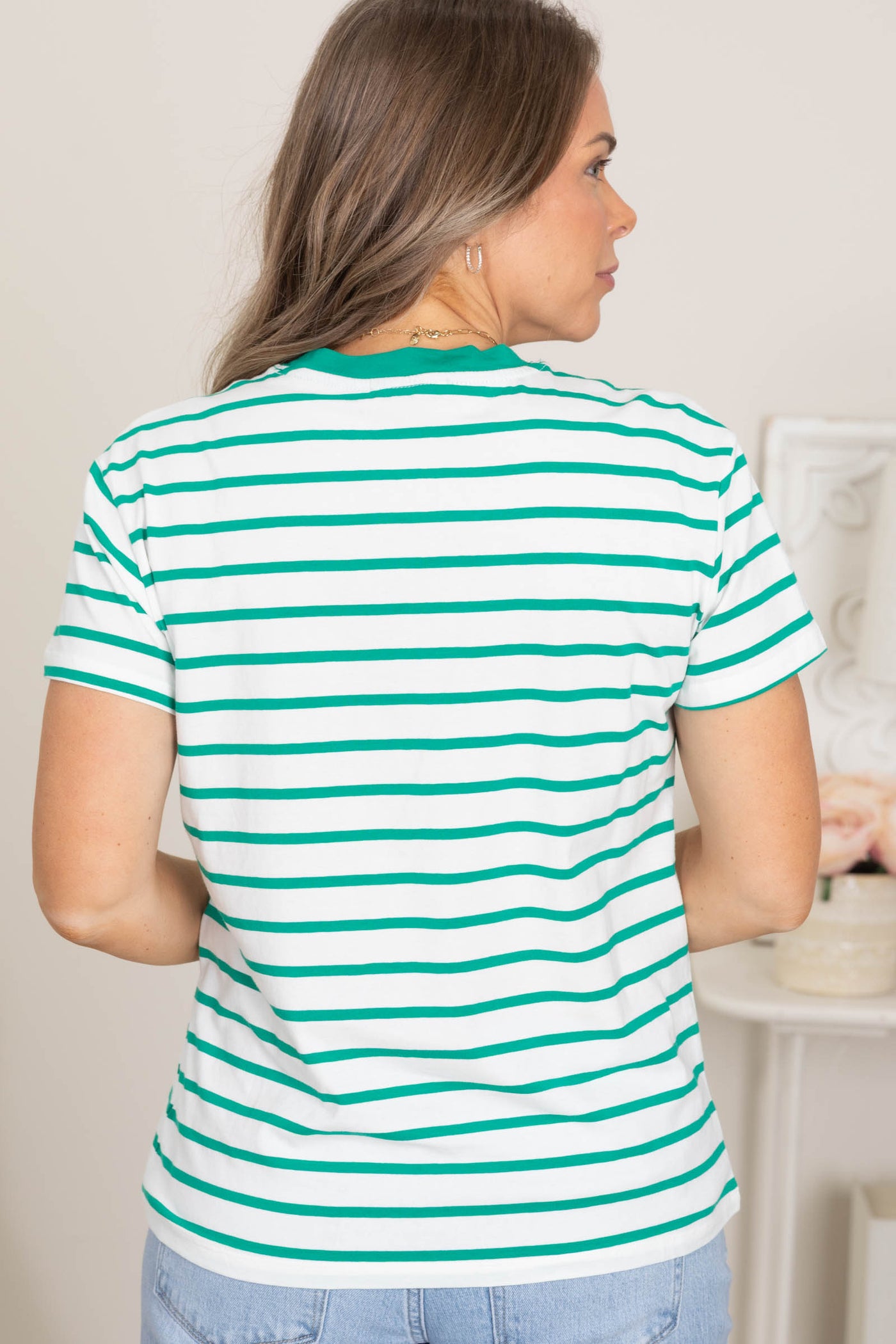 Striped Crewneck Knit Tees