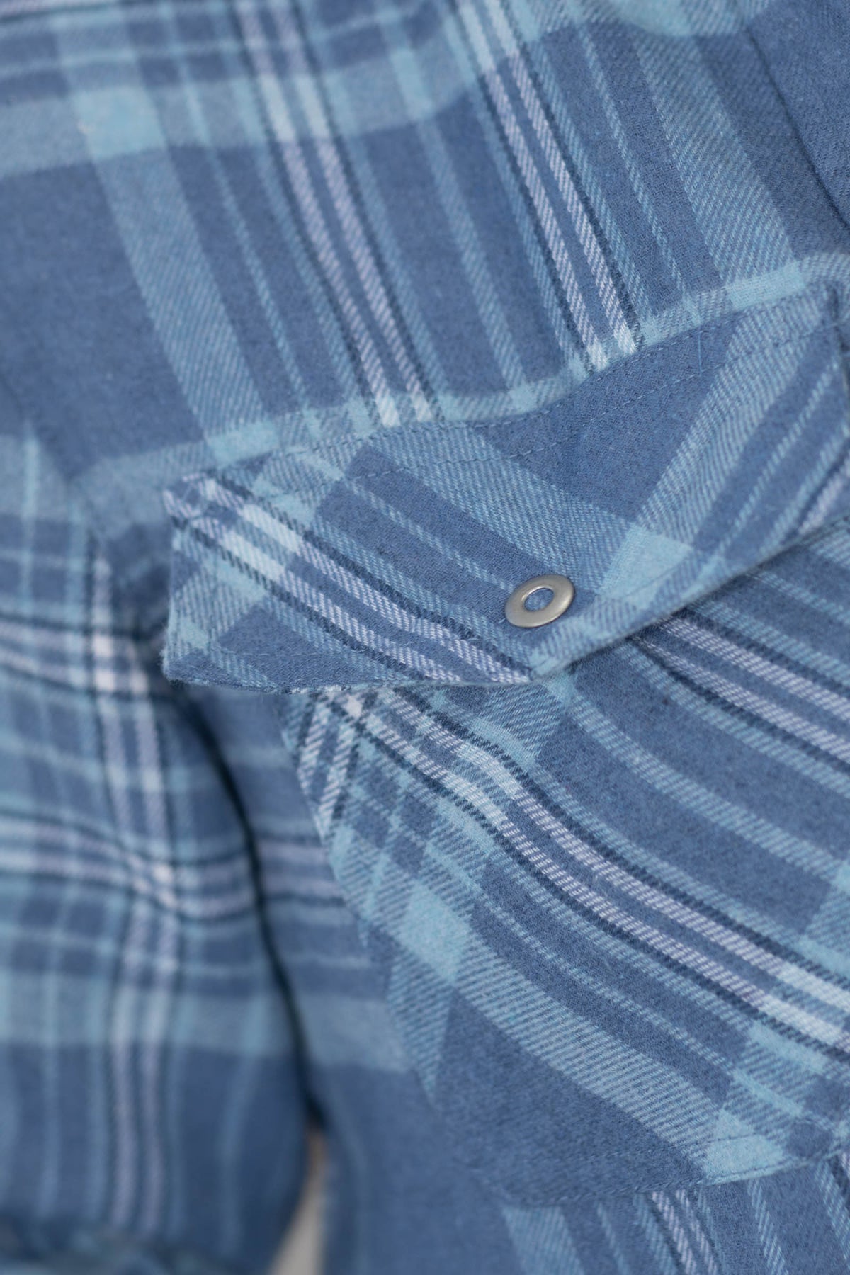 Plaid Light Sherpa Lined Button Up Top