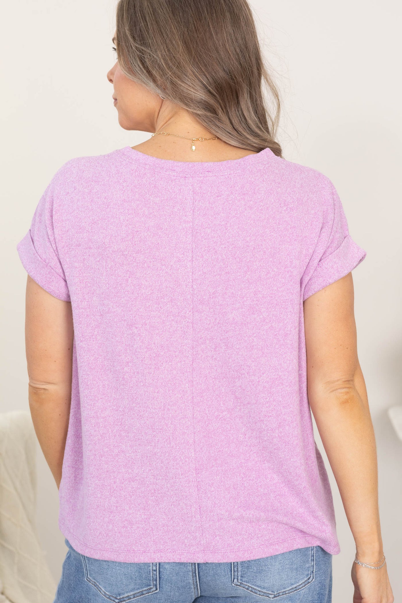 Super Soft Hacci V-Neck Tee