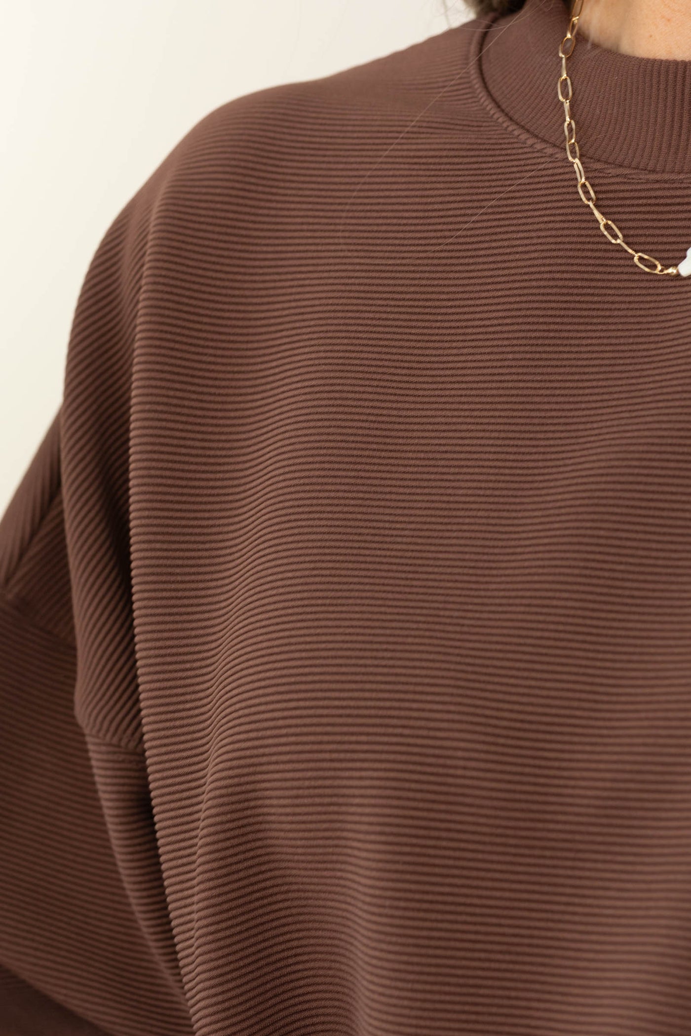 Ribbed Round Neck Pullover & Shorts Sets