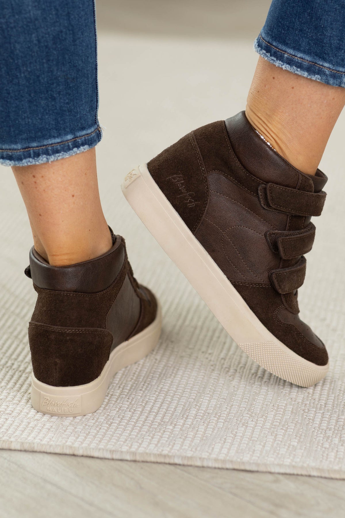 Blowfish Brown Velcro Wedge Sneaker