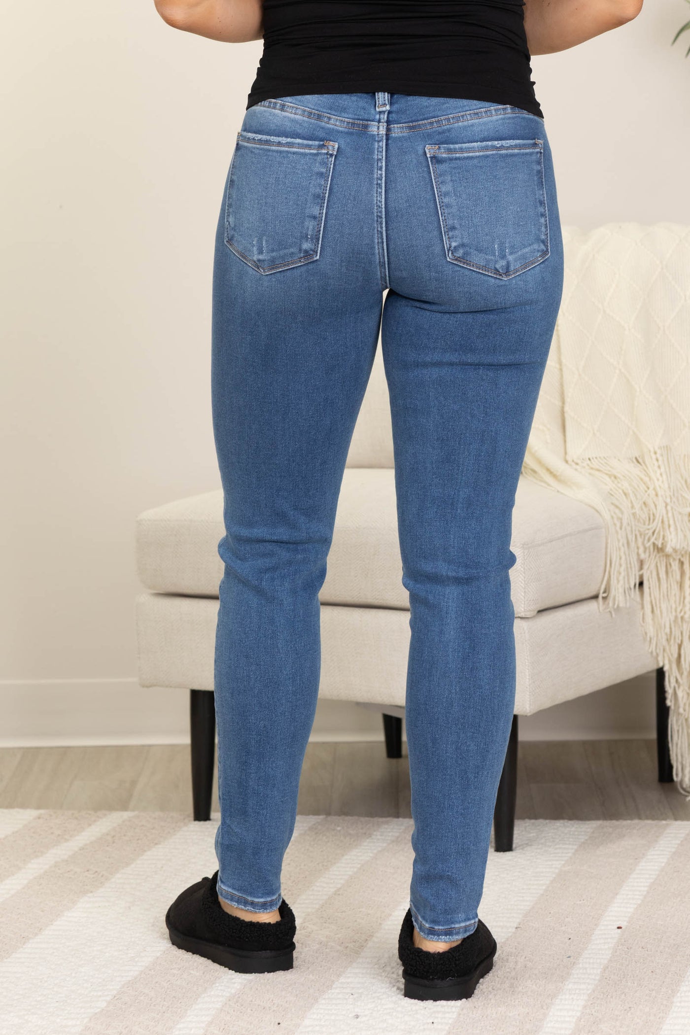 Risen Tummy Control Mid Rise Ankle Skinny Jean