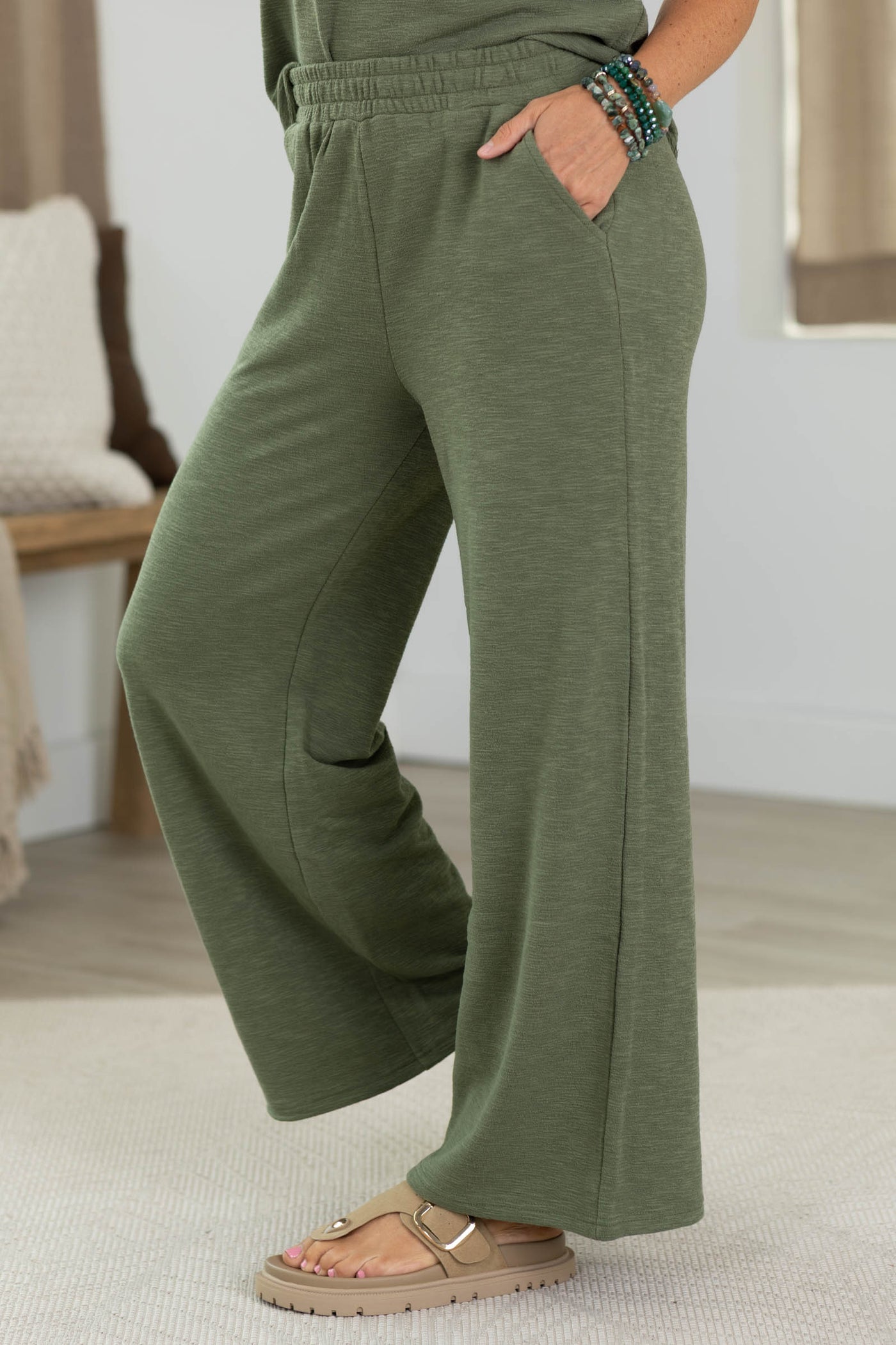 Cotton Slub Tank And Pants Set
