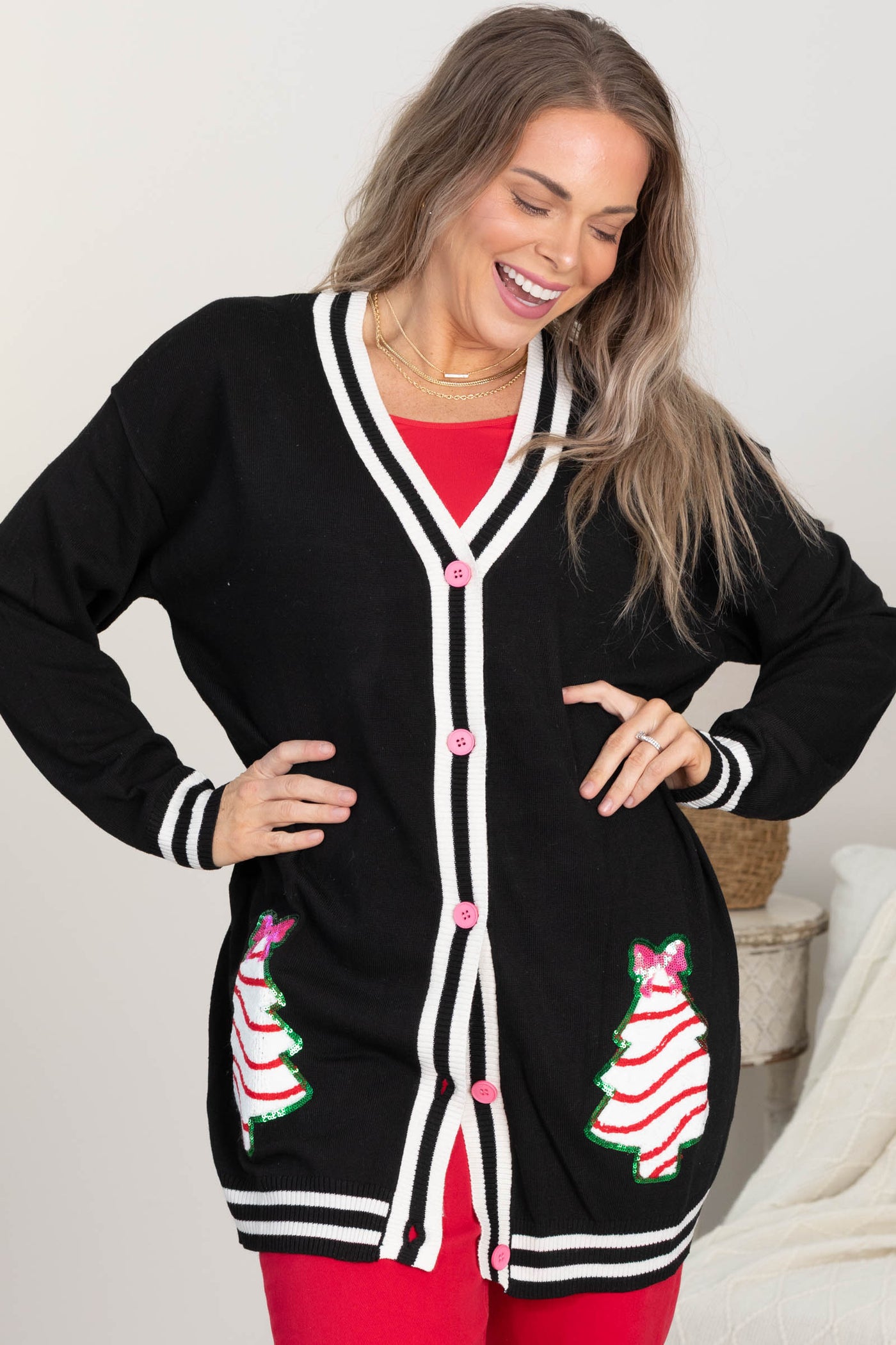 Long Christmas Relaxed Cardigans