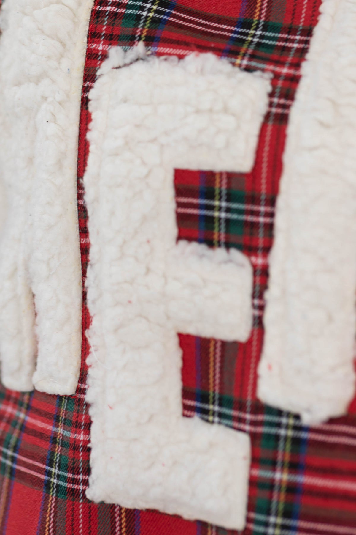 Merry Plaid Sherpa Applique Pullover Sweatshirt