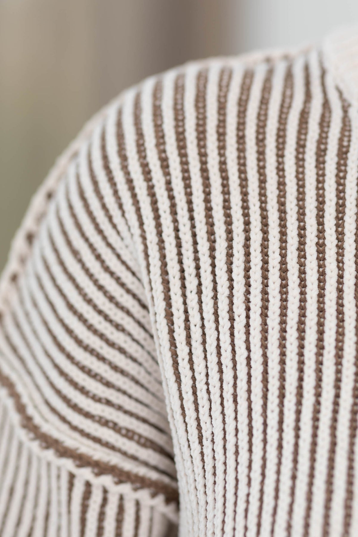 Two Tone Ribbed Soft Sweater