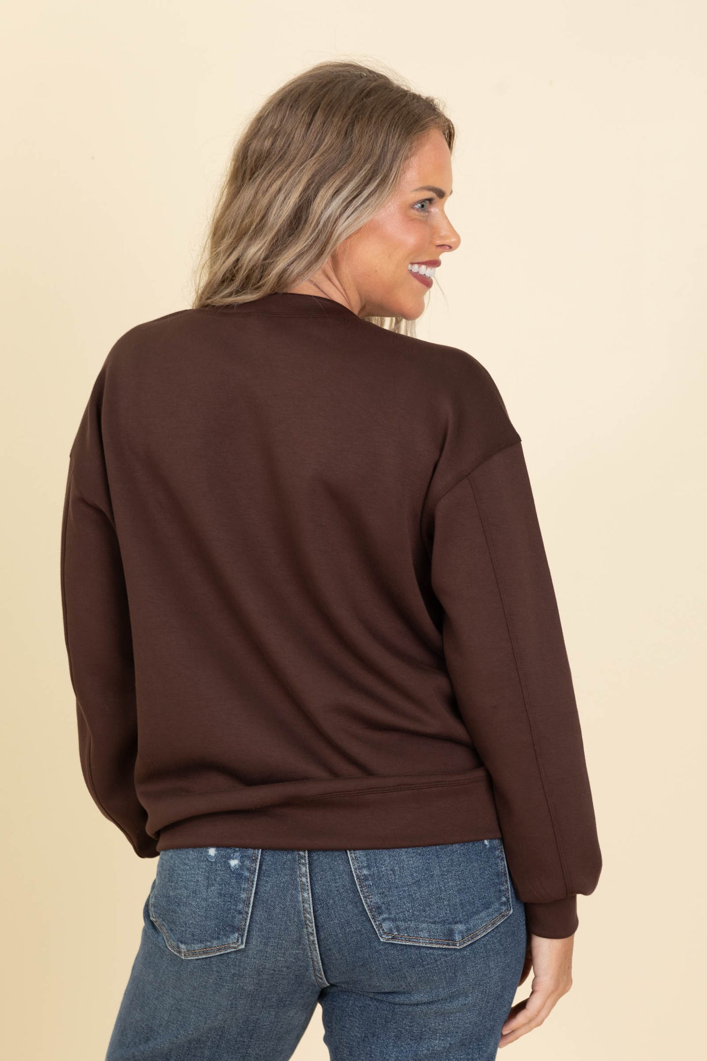 Brown Faith Over Fear Graphic Sweatshirt