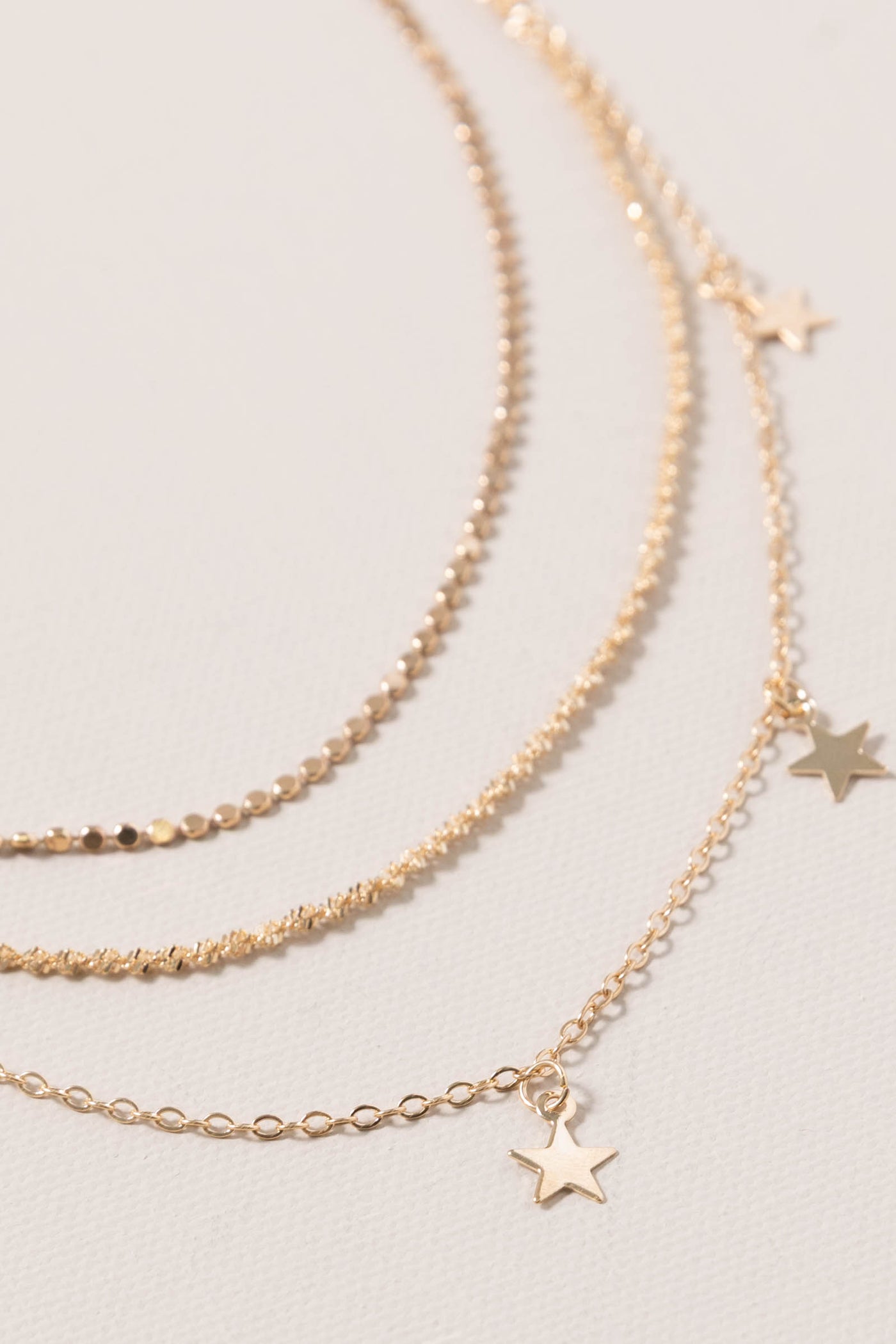 Gold Star Layered Necklace