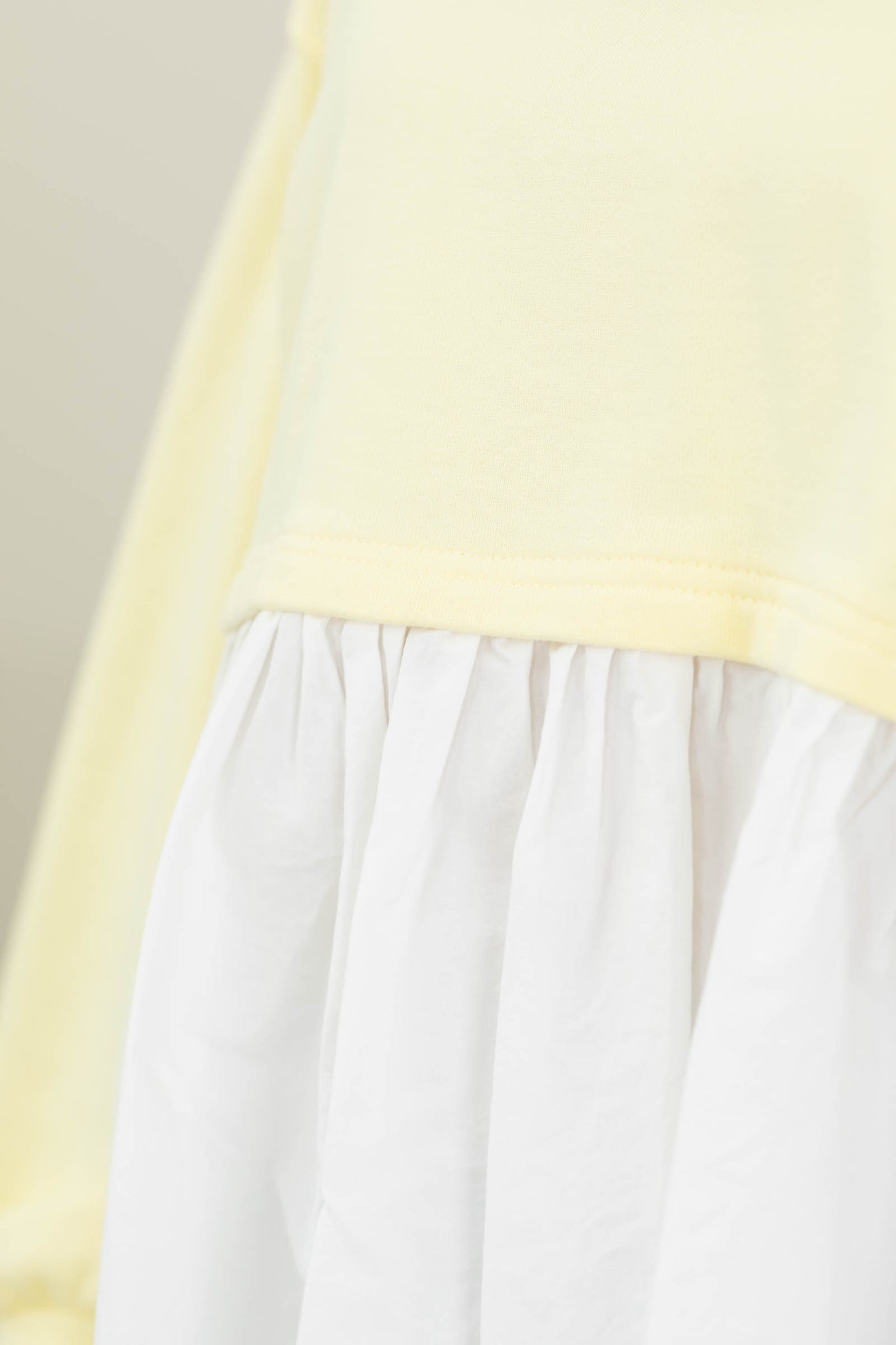 Cotierra Butter Yellow Half Sweatshirt Top