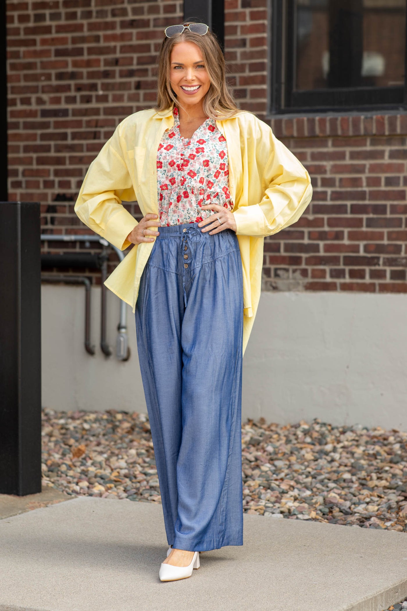 Oversized Button Down Boyfriend Shirts- 100% Cotton